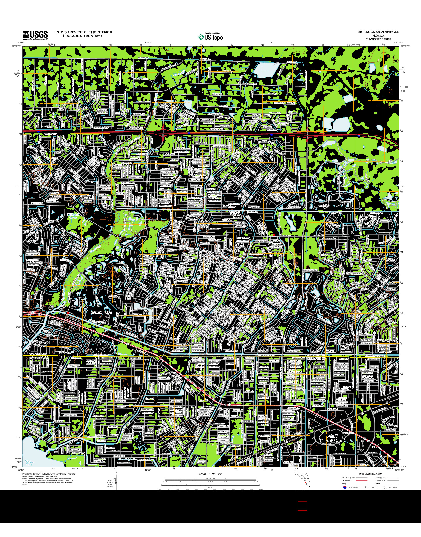 USGS US TOPO 7.5-MINUTE MAP FOR MURDOCK, FL 2012