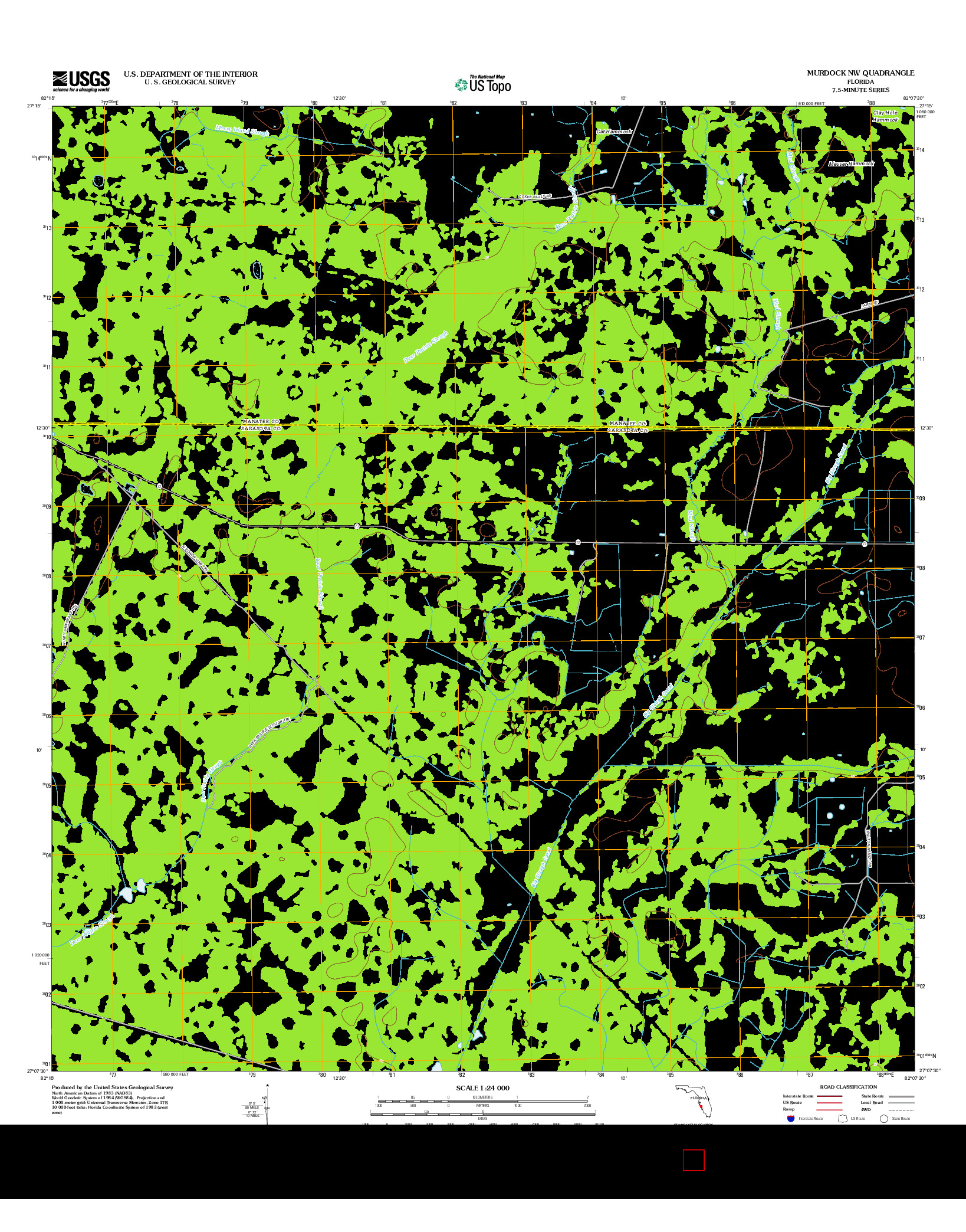 USGS US TOPO 7.5-MINUTE MAP FOR MURDOCK NW, FL 2012