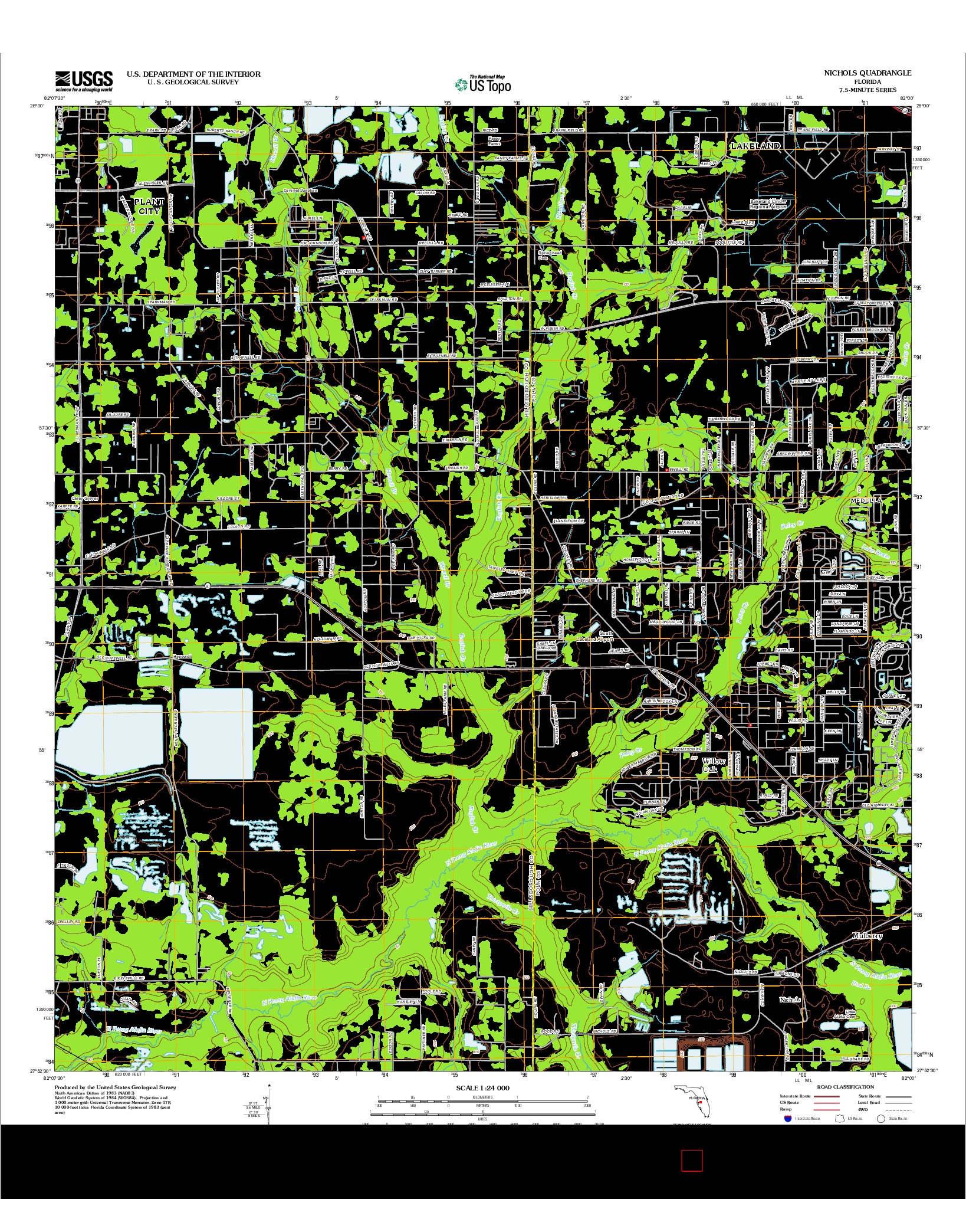 USGS US TOPO 7.5-MINUTE MAP FOR NICHOLS, FL 2012