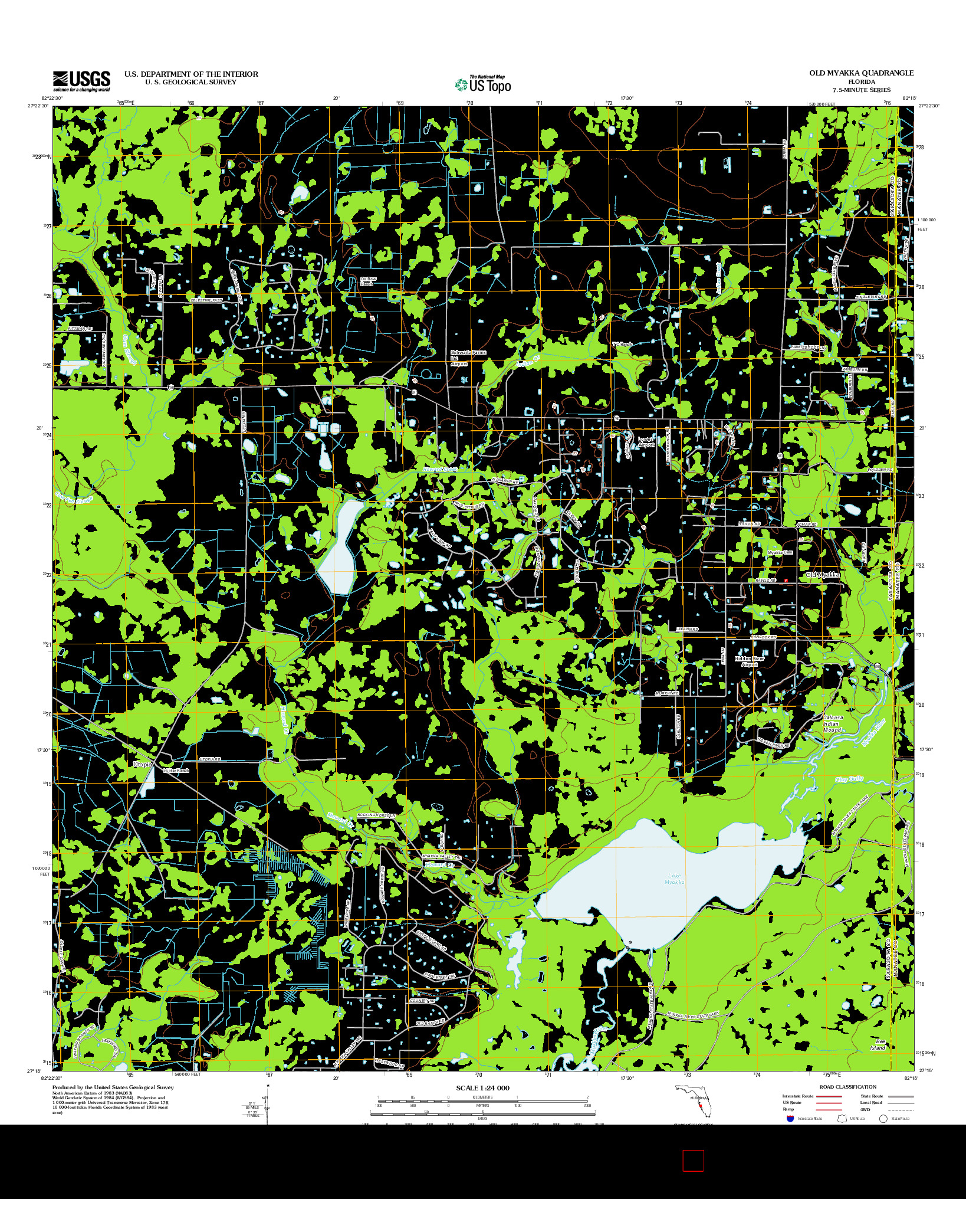 USGS US TOPO 7.5-MINUTE MAP FOR OLD MYAKKA, FL 2012