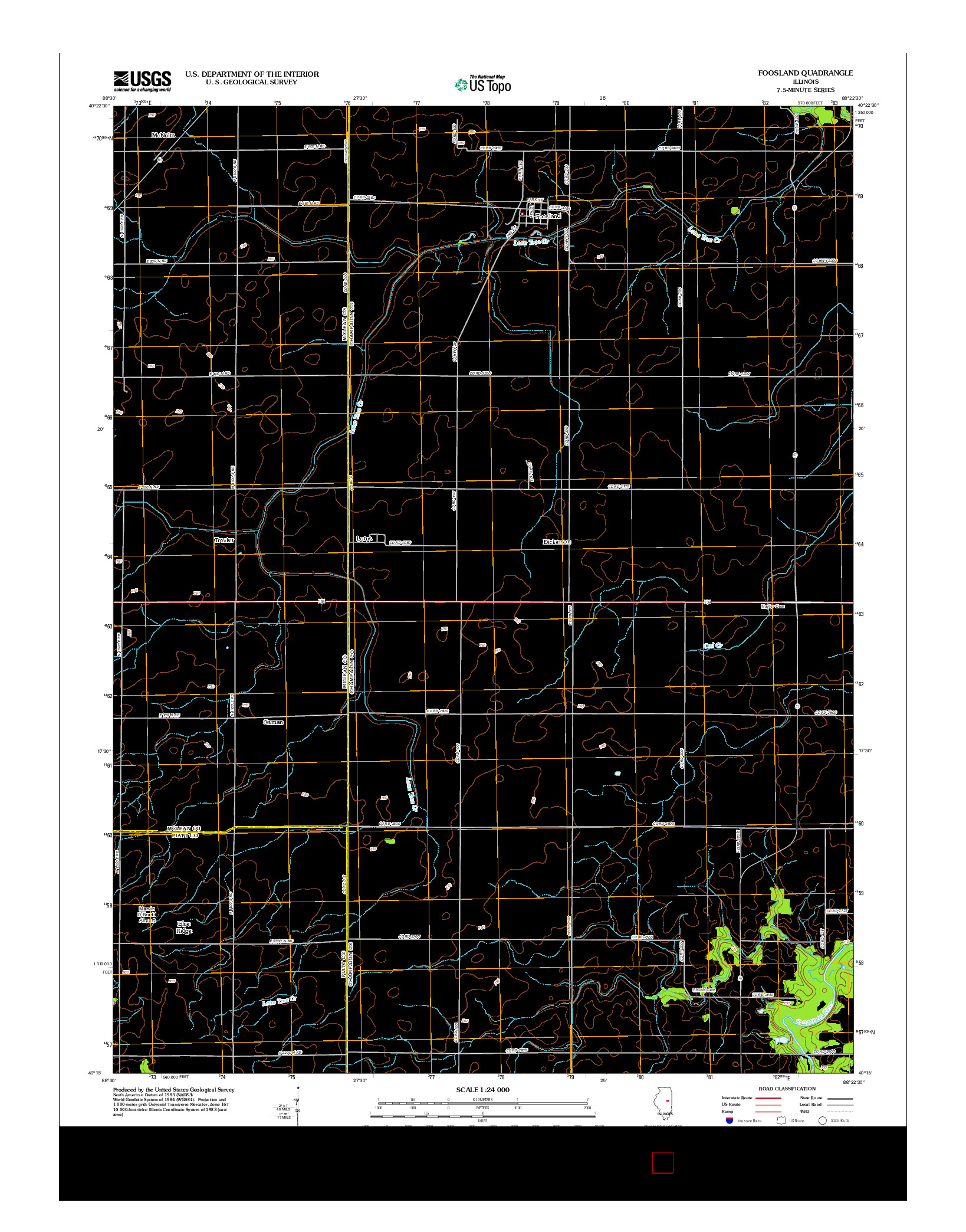 USGS US TOPO 7.5-MINUTE MAP FOR FOOSLAND, IL 2012