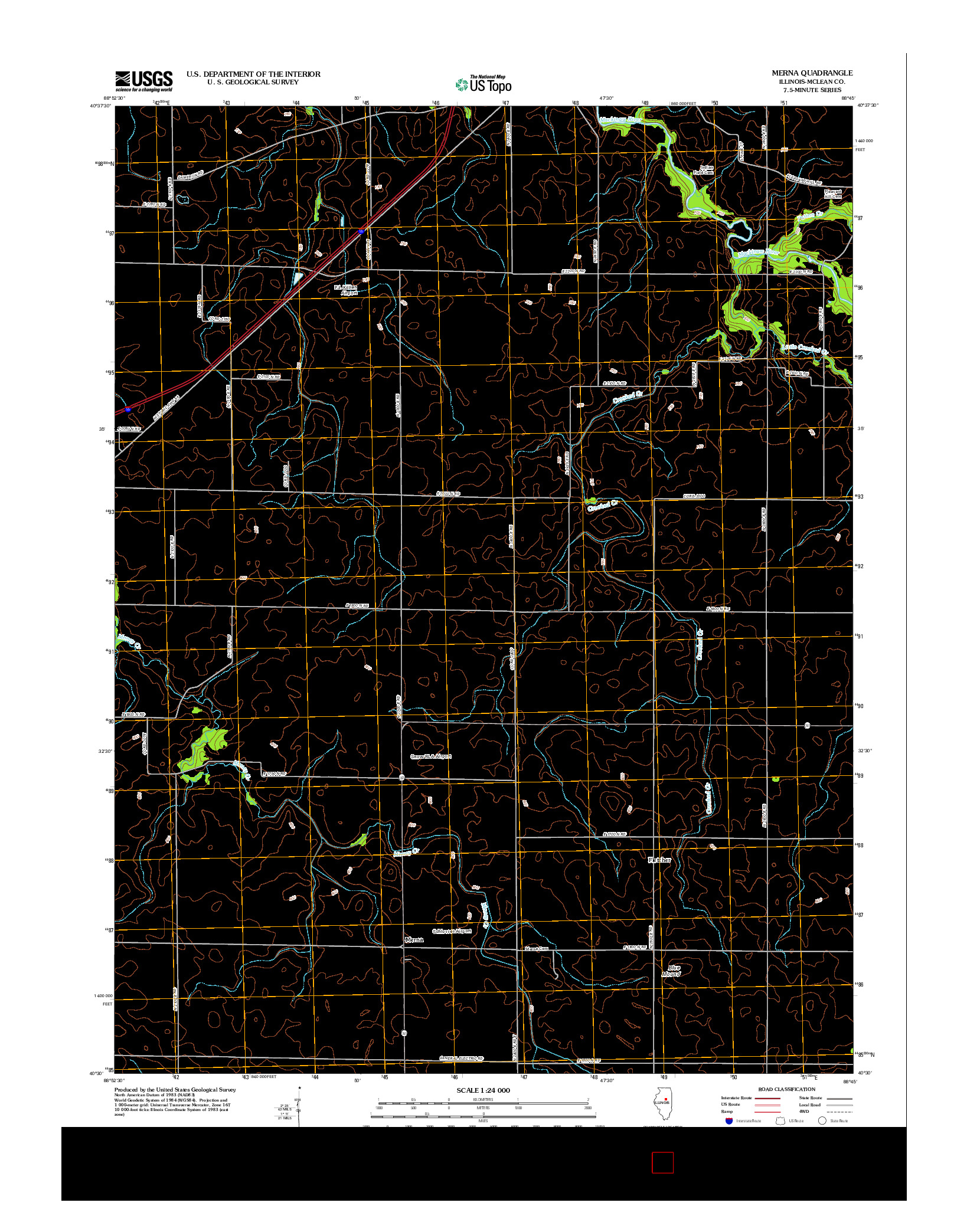USGS US TOPO 7.5-MINUTE MAP FOR MERNA, IL 2012