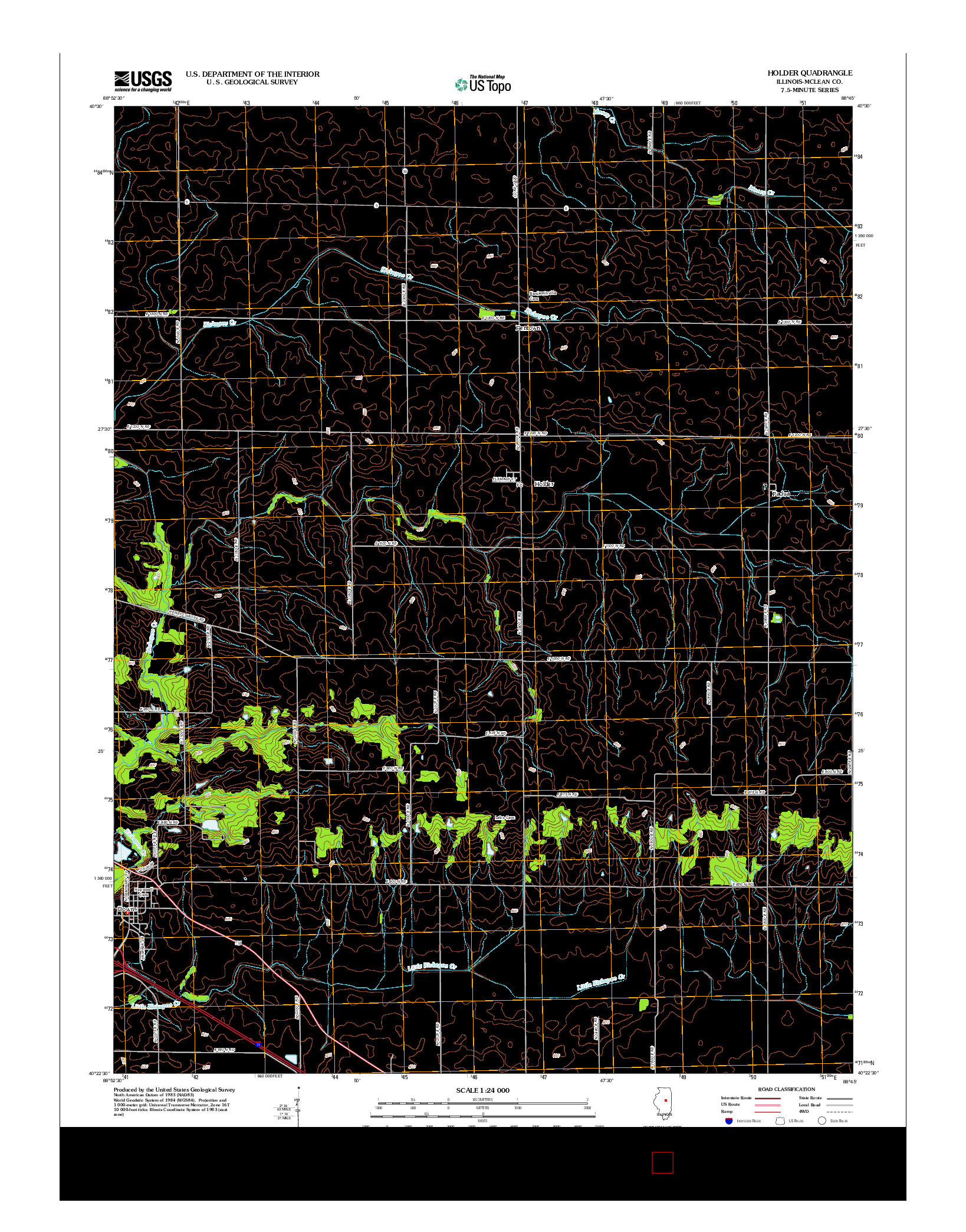 USGS US TOPO 7.5-MINUTE MAP FOR HOLDER, IL 2012