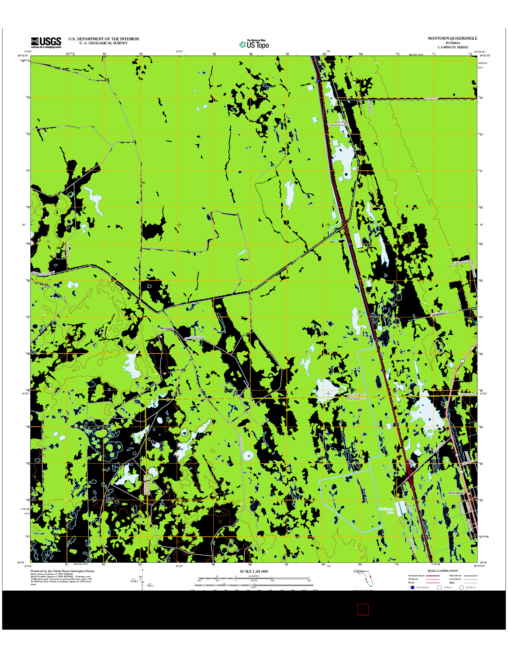 USGS US TOPO 7.5-MINUTE MAP FOR MAYTOWN, FL 2012