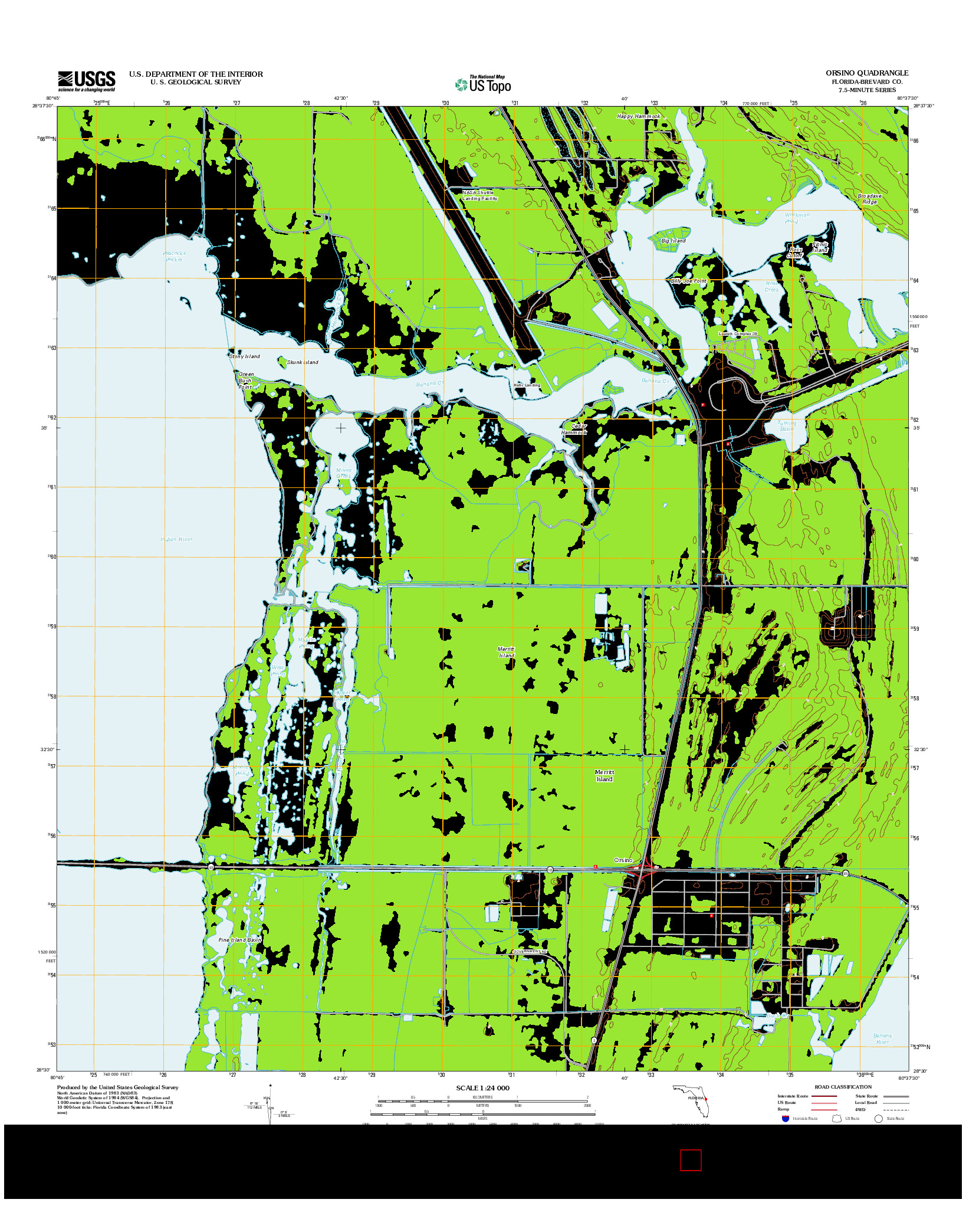 USGS US TOPO 7.5-MINUTE MAP FOR ORSINO, FL 2012