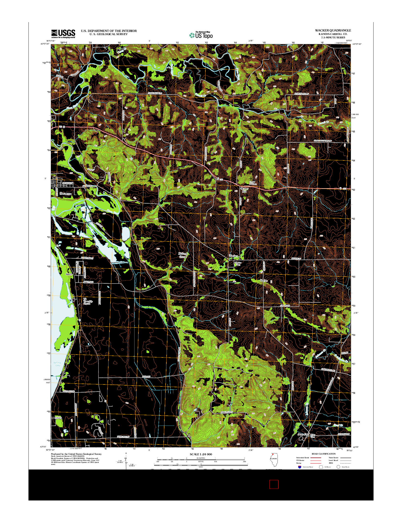 USGS US TOPO 7.5-MINUTE MAP FOR WACKER, IL 2012