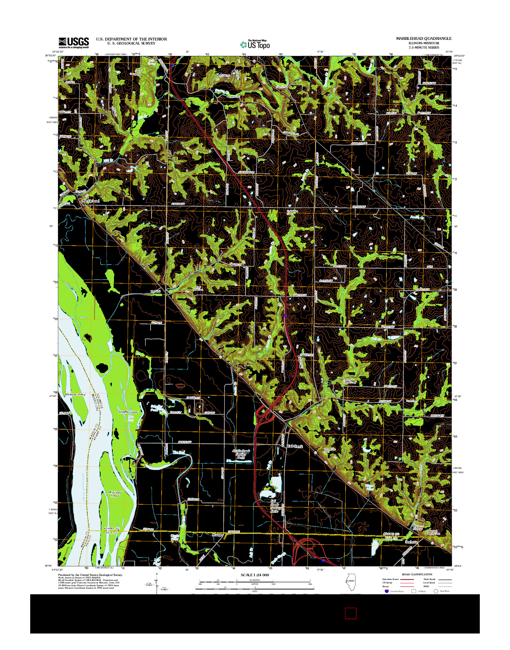 USGS US TOPO 7.5-MINUTE MAP FOR MARBLEHEAD, IL-MO 2012