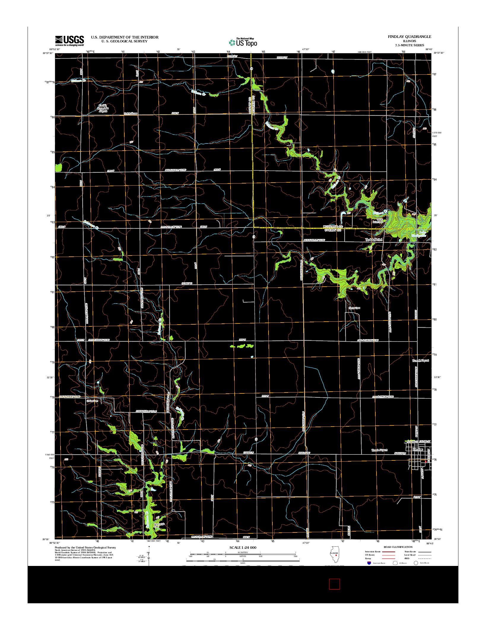 USGS US TOPO 7.5-MINUTE MAP FOR FINDLAY, IL 2012