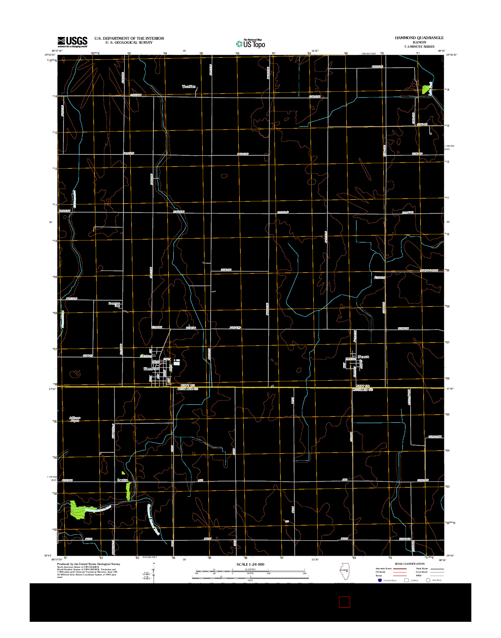 USGS US TOPO 7.5-MINUTE MAP FOR HAMMOND, IL 2012