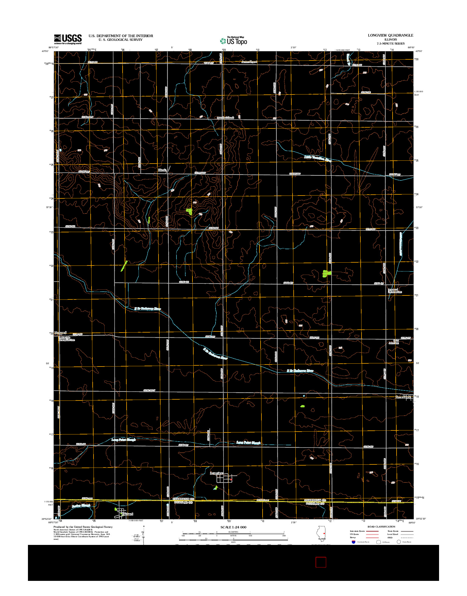 USGS US TOPO 7.5-MINUTE MAP FOR LONGVIEW, IL 2012