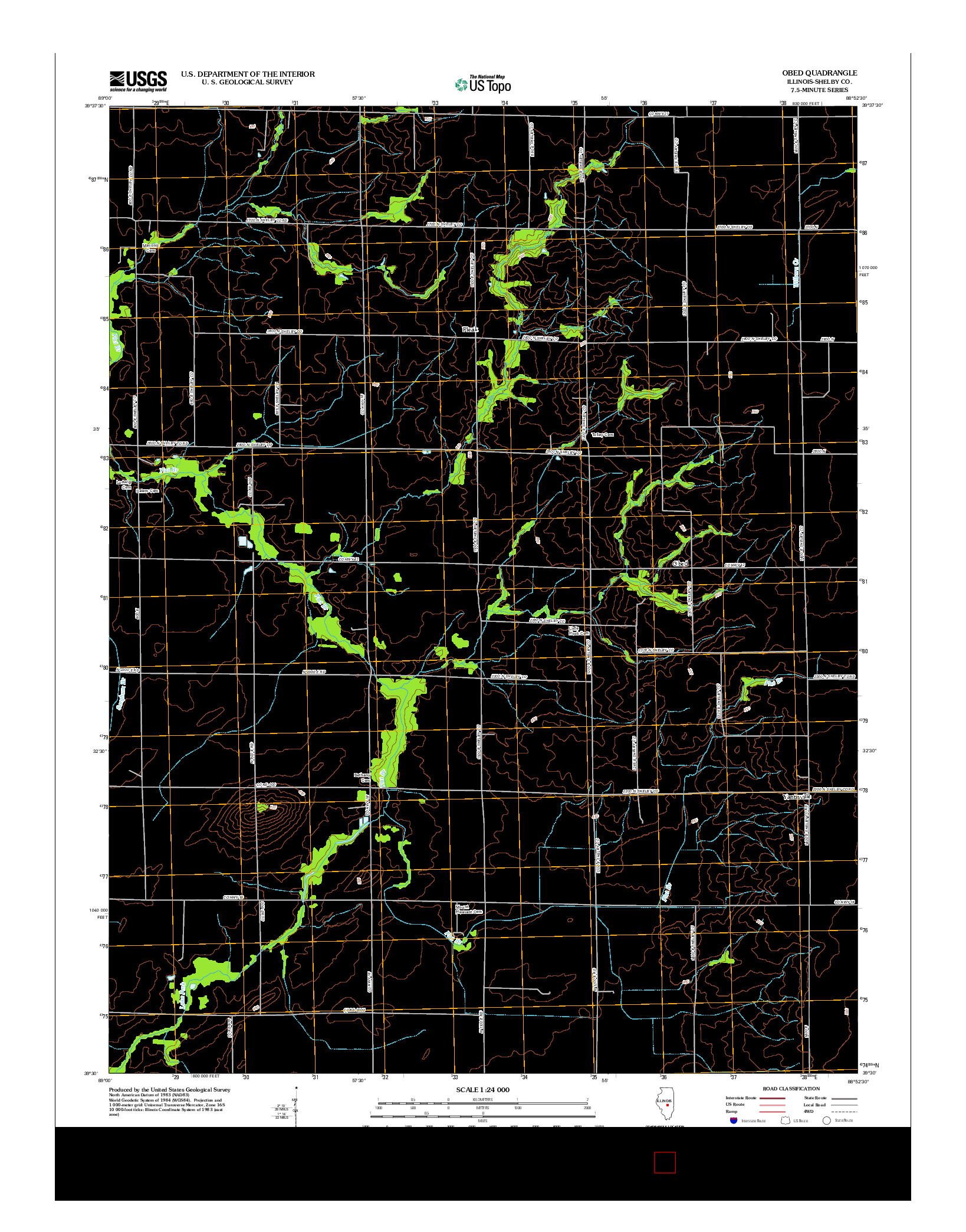 USGS US TOPO 7.5-MINUTE MAP FOR OBED, IL 2012