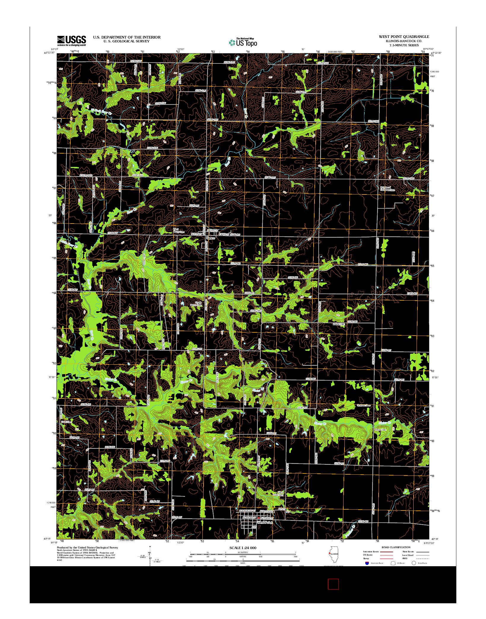 USGS US TOPO 7.5-MINUTE MAP FOR WEST POINT, IL 2012