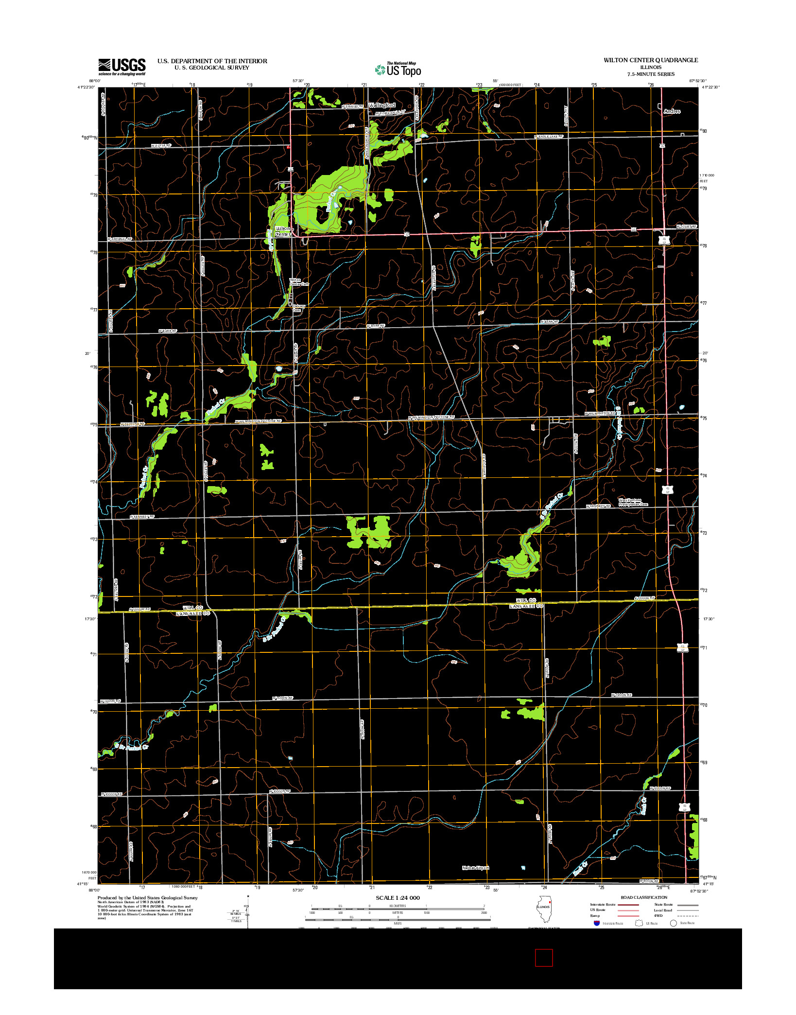 USGS US TOPO 7.5-MINUTE MAP FOR WILTON CENTER, IL 2012