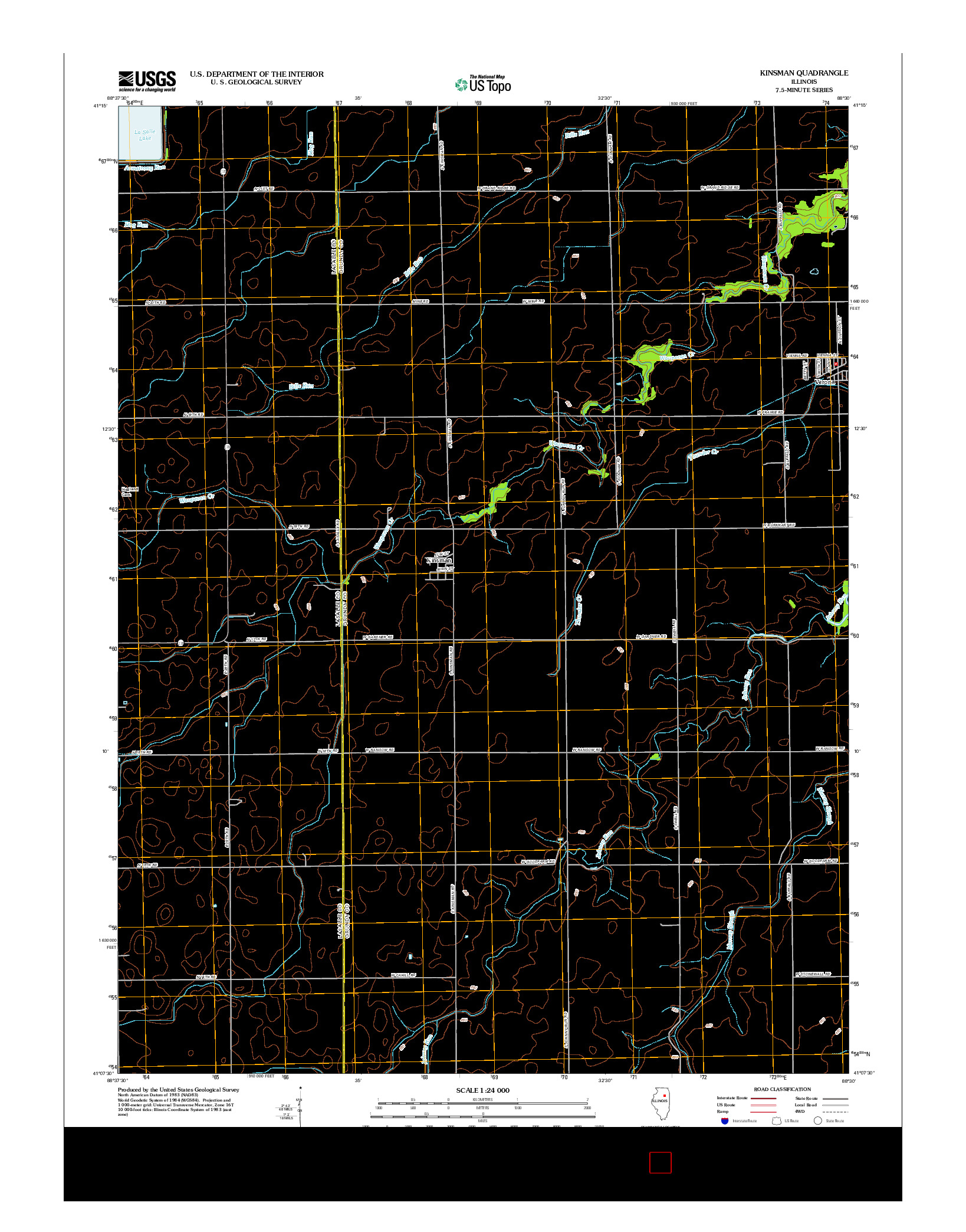USGS US TOPO 7.5-MINUTE MAP FOR KINSMAN, IL 2012