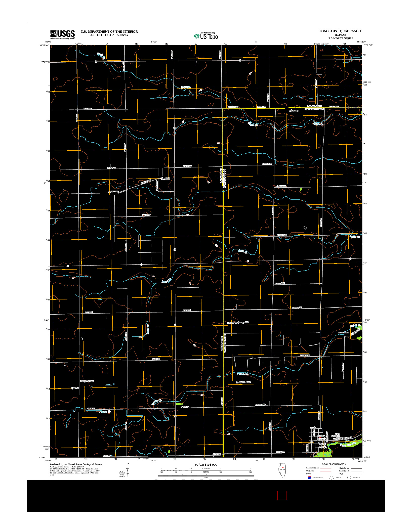 USGS US TOPO 7.5-MINUTE MAP FOR LONG POINT, IL 2012