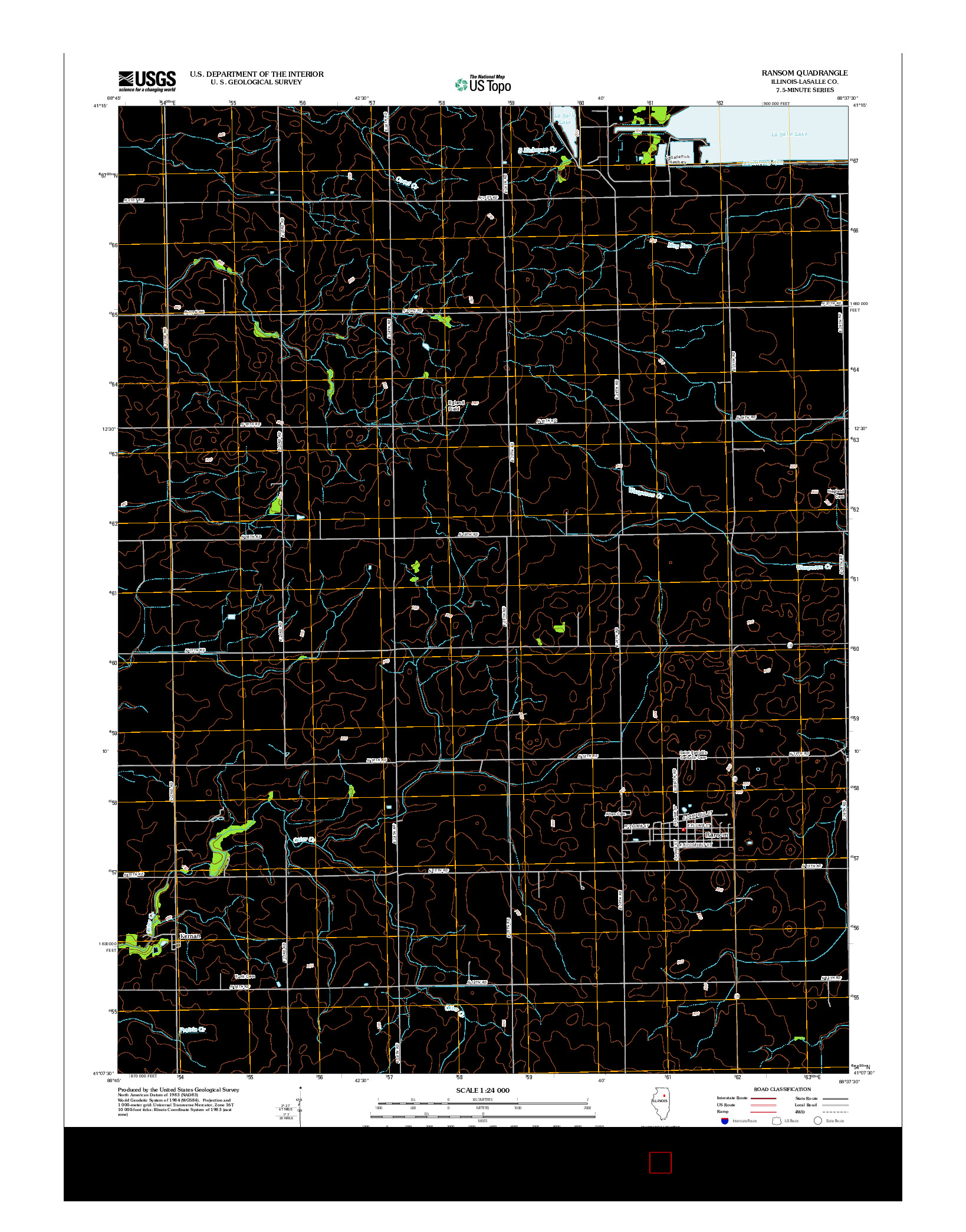 USGS US TOPO 7.5-MINUTE MAP FOR RANSOM, IL 2012