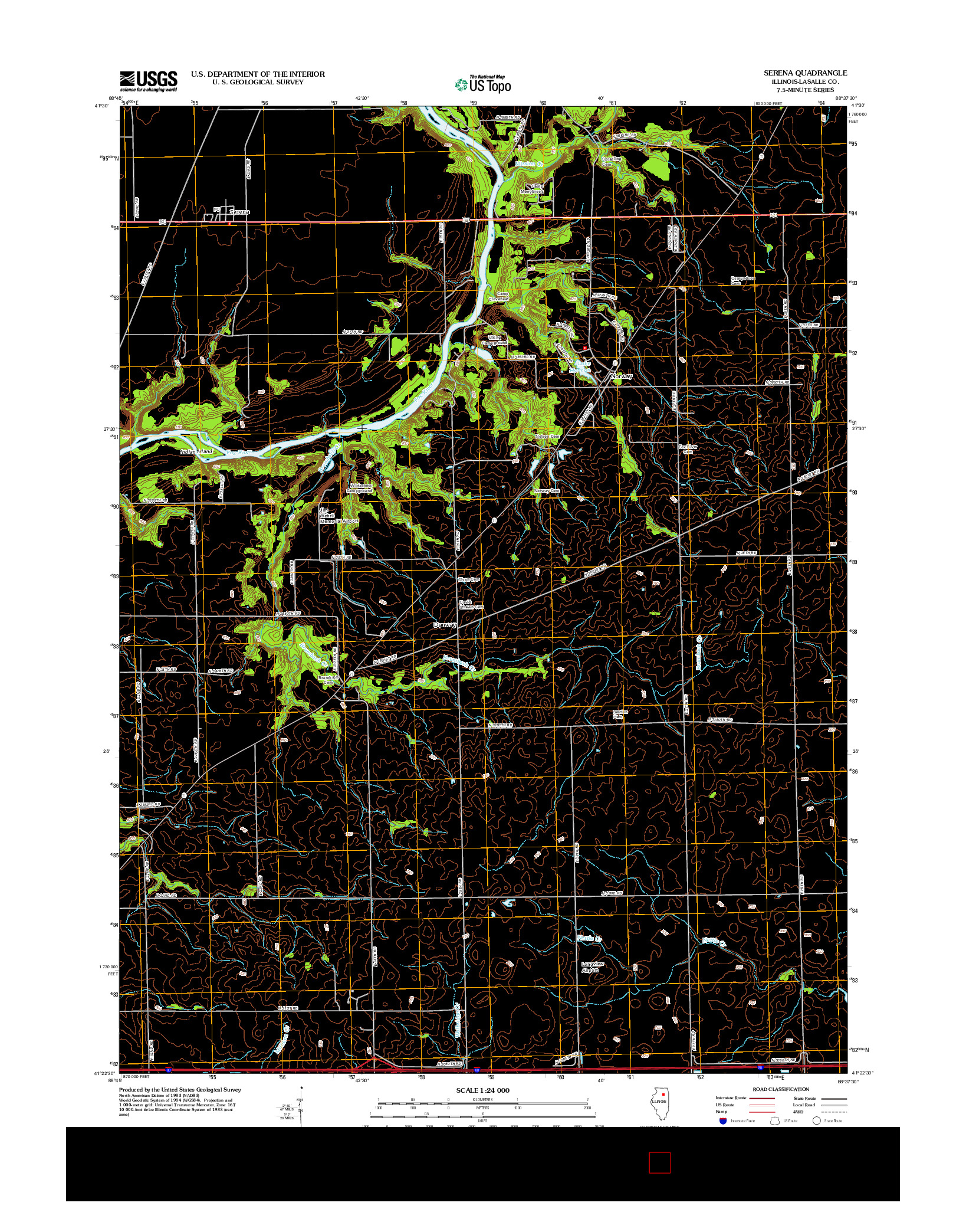 USGS US TOPO 7.5-MINUTE MAP FOR SERENA, IL 2012