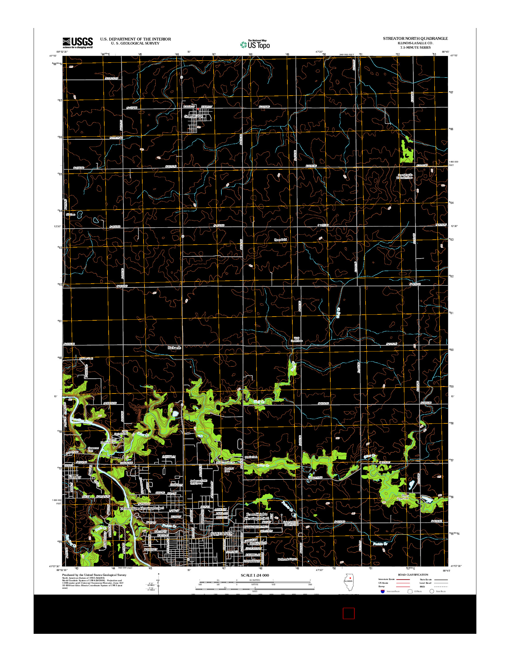 USGS US TOPO 7.5-MINUTE MAP FOR STREATOR NORTH, IL 2012