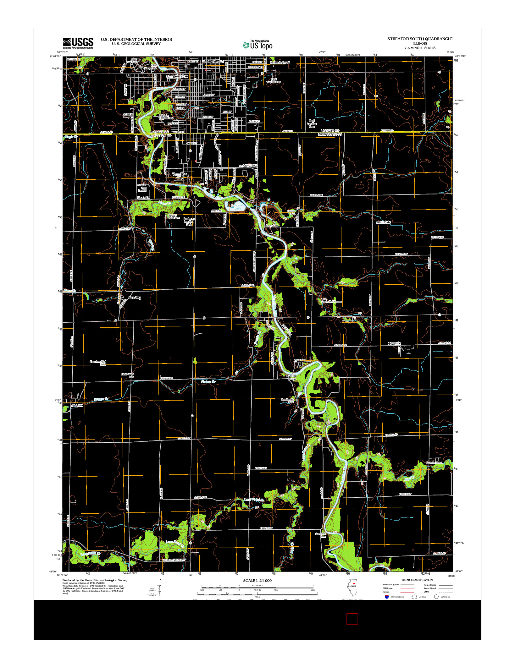USGS US TOPO 7.5-MINUTE MAP FOR STREATOR SOUTH, IL 2012