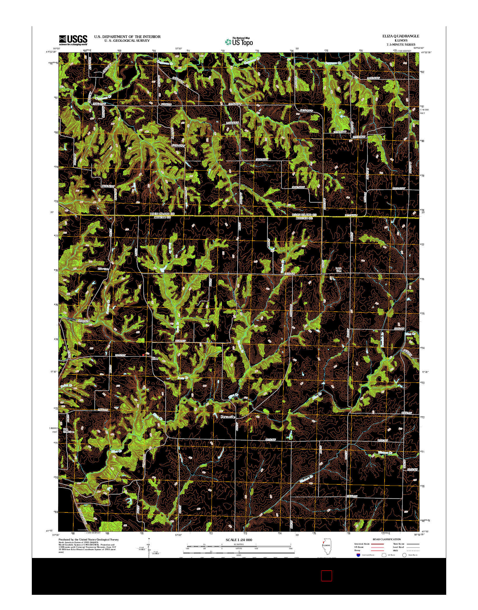 USGS US TOPO 7.5-MINUTE MAP FOR ELIZA, IL 2012