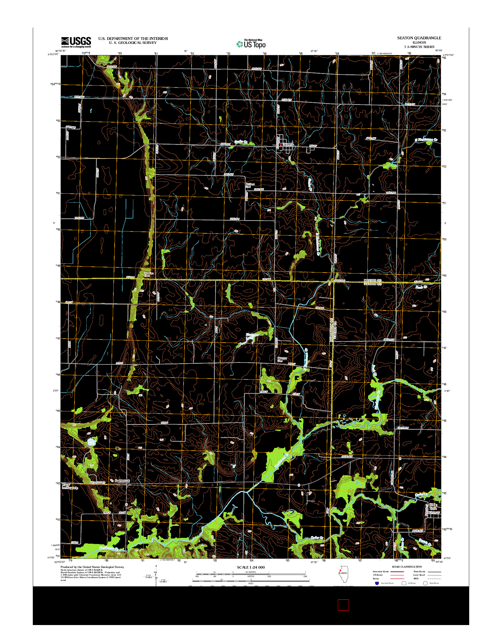 USGS US TOPO 7.5-MINUTE MAP FOR SEATON, IL 2012