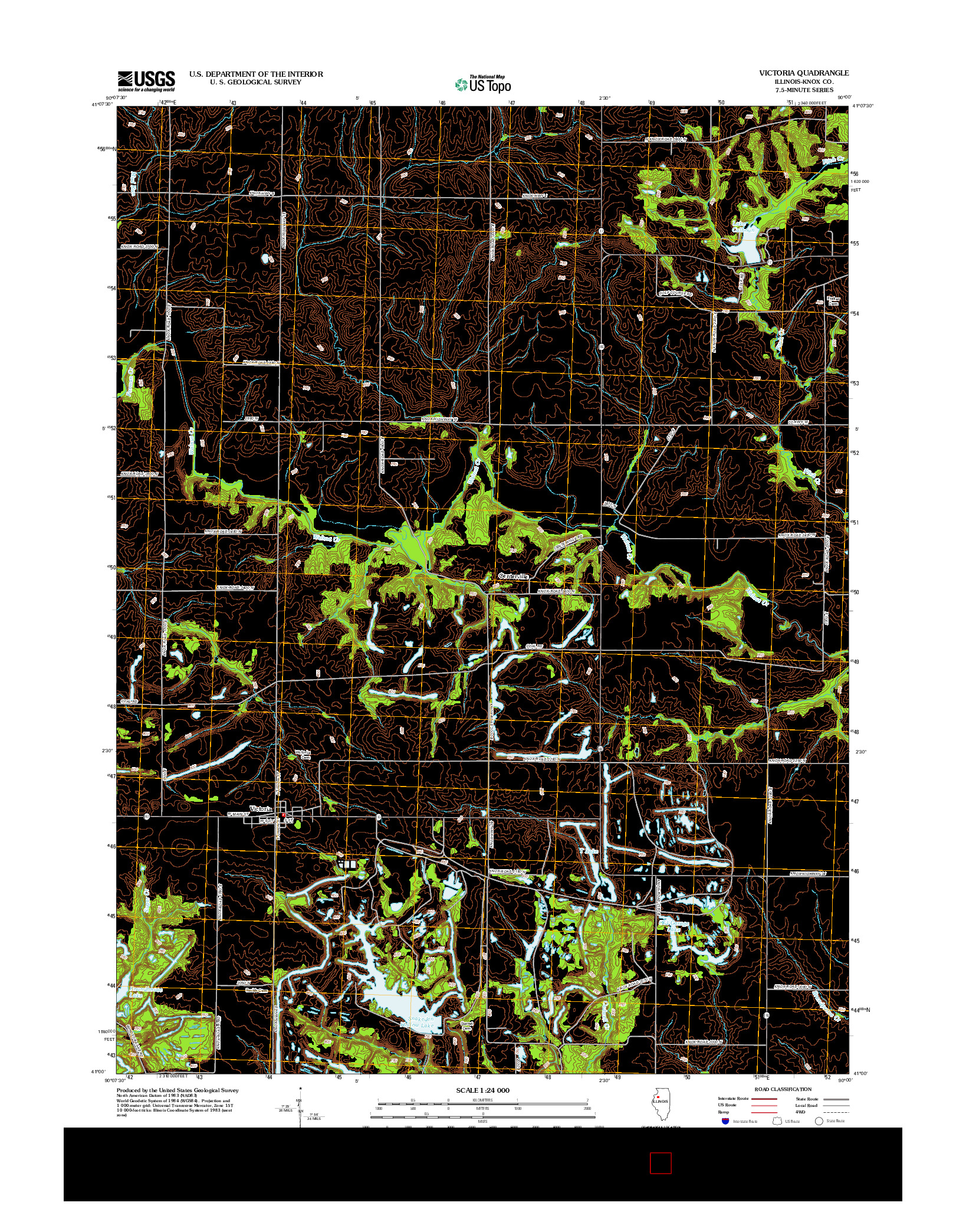 USGS US TOPO 7.5-MINUTE MAP FOR VICTORIA, IL 2012