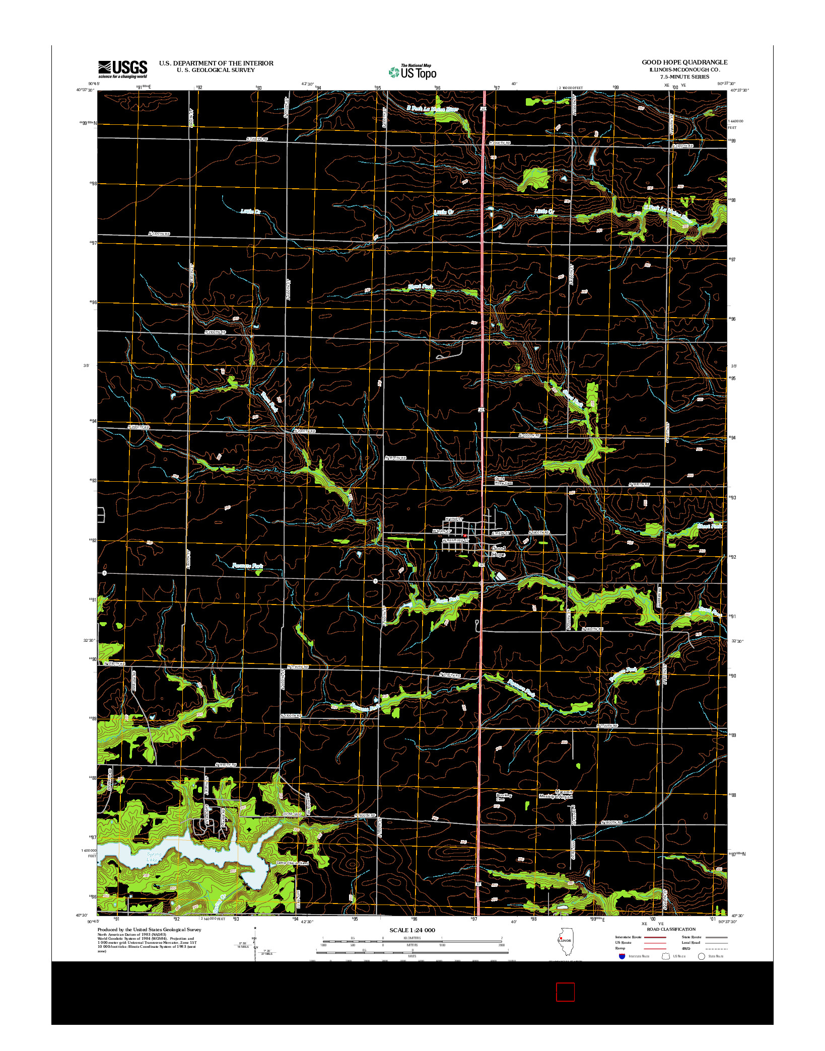 USGS US TOPO 7.5-MINUTE MAP FOR GOOD HOPE, IL 2012