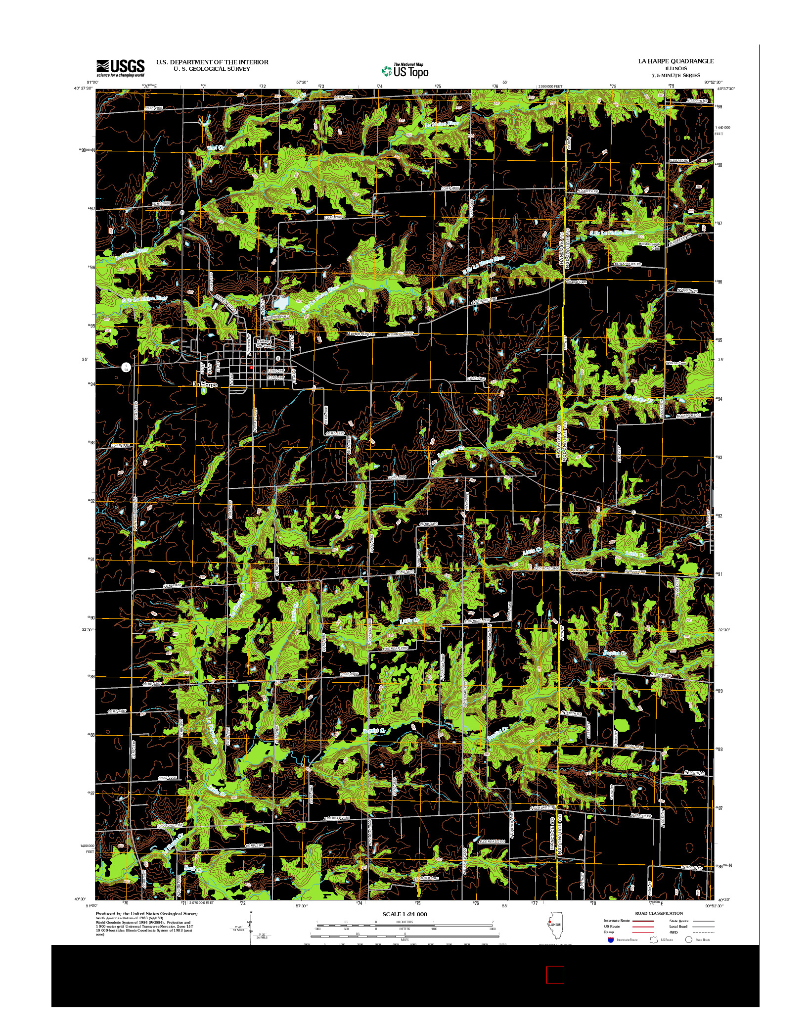 USGS US TOPO 7.5-MINUTE MAP FOR LA HARPE, IL 2012