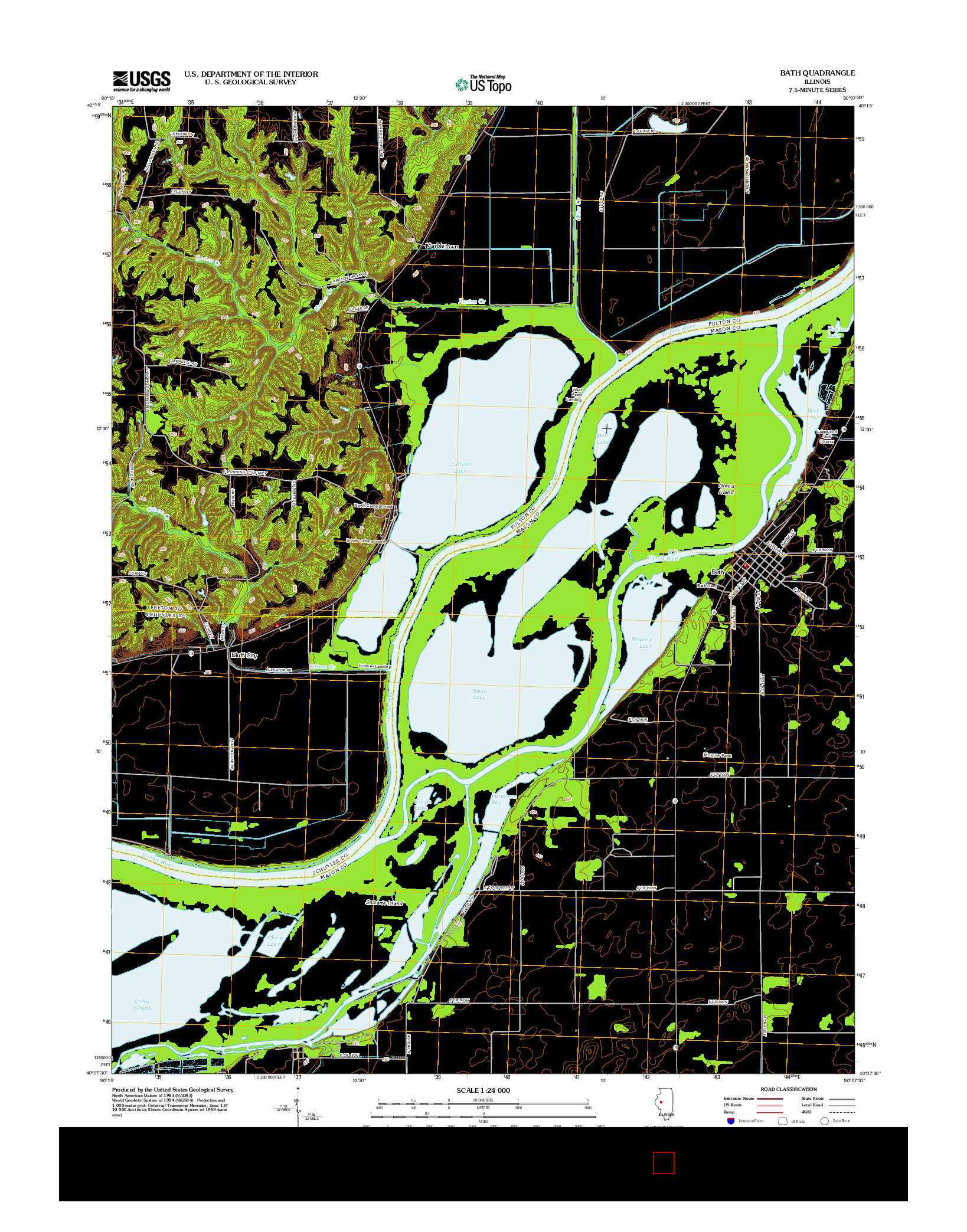 USGS US TOPO 7.5-MINUTE MAP FOR BATH, IL 2012