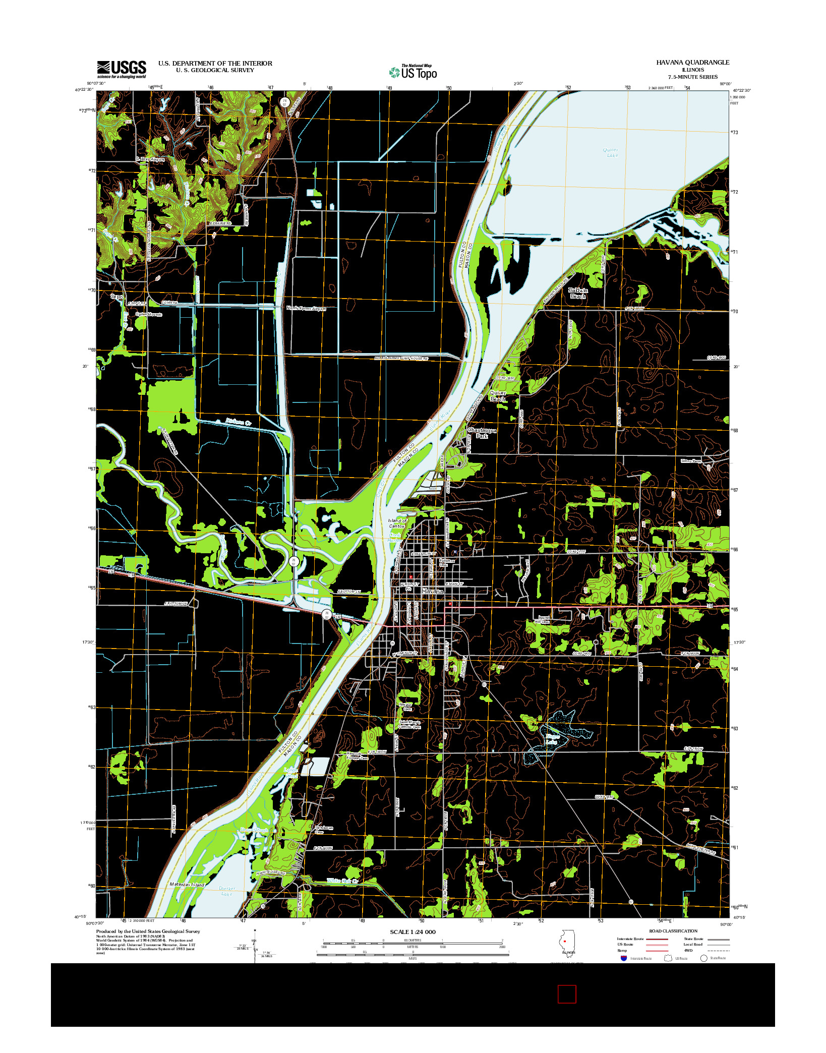 USGS US TOPO 7.5-MINUTE MAP FOR HAVANA, IL 2012