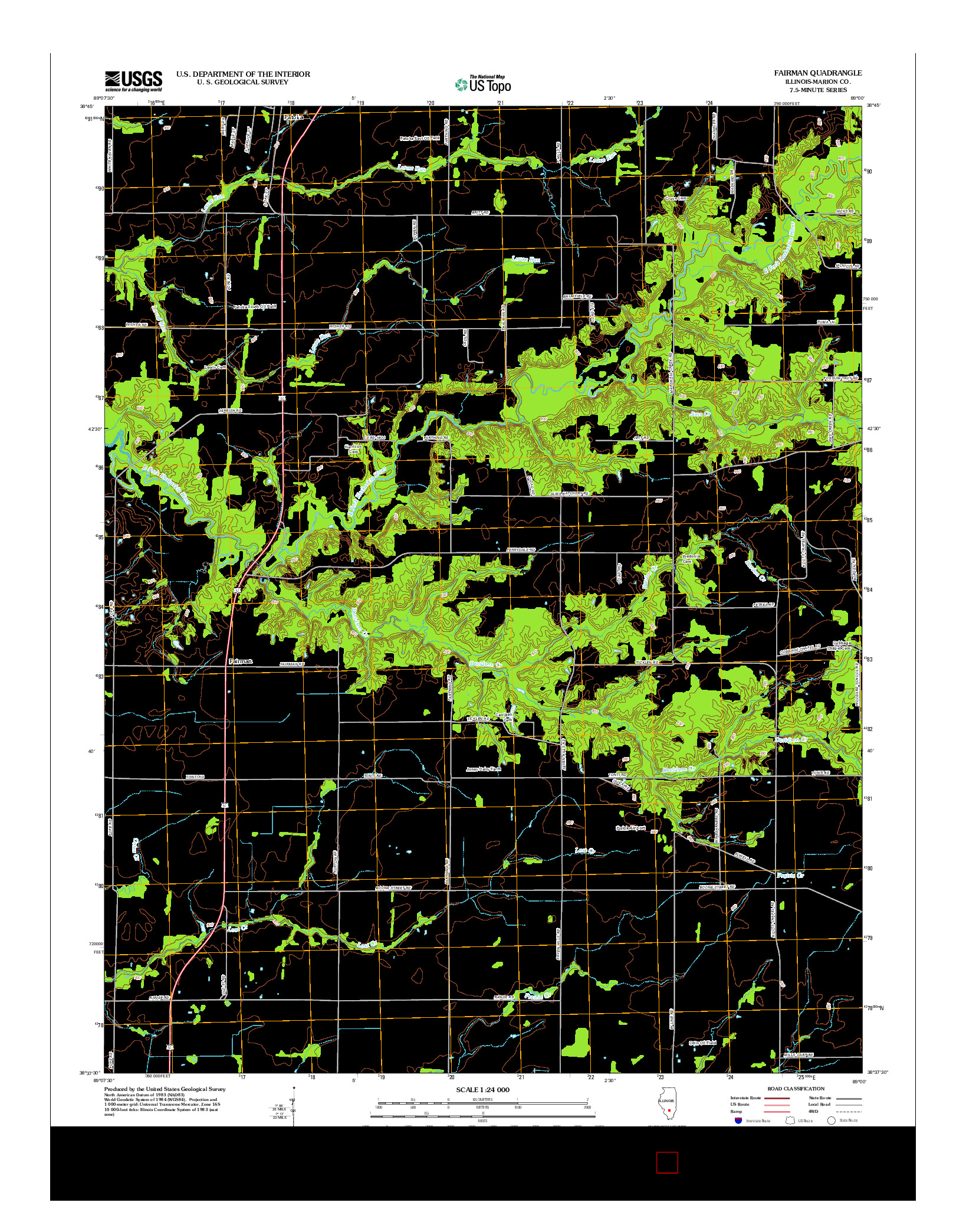 USGS US TOPO 7.5-MINUTE MAP FOR FAIRMAN, IL 2012