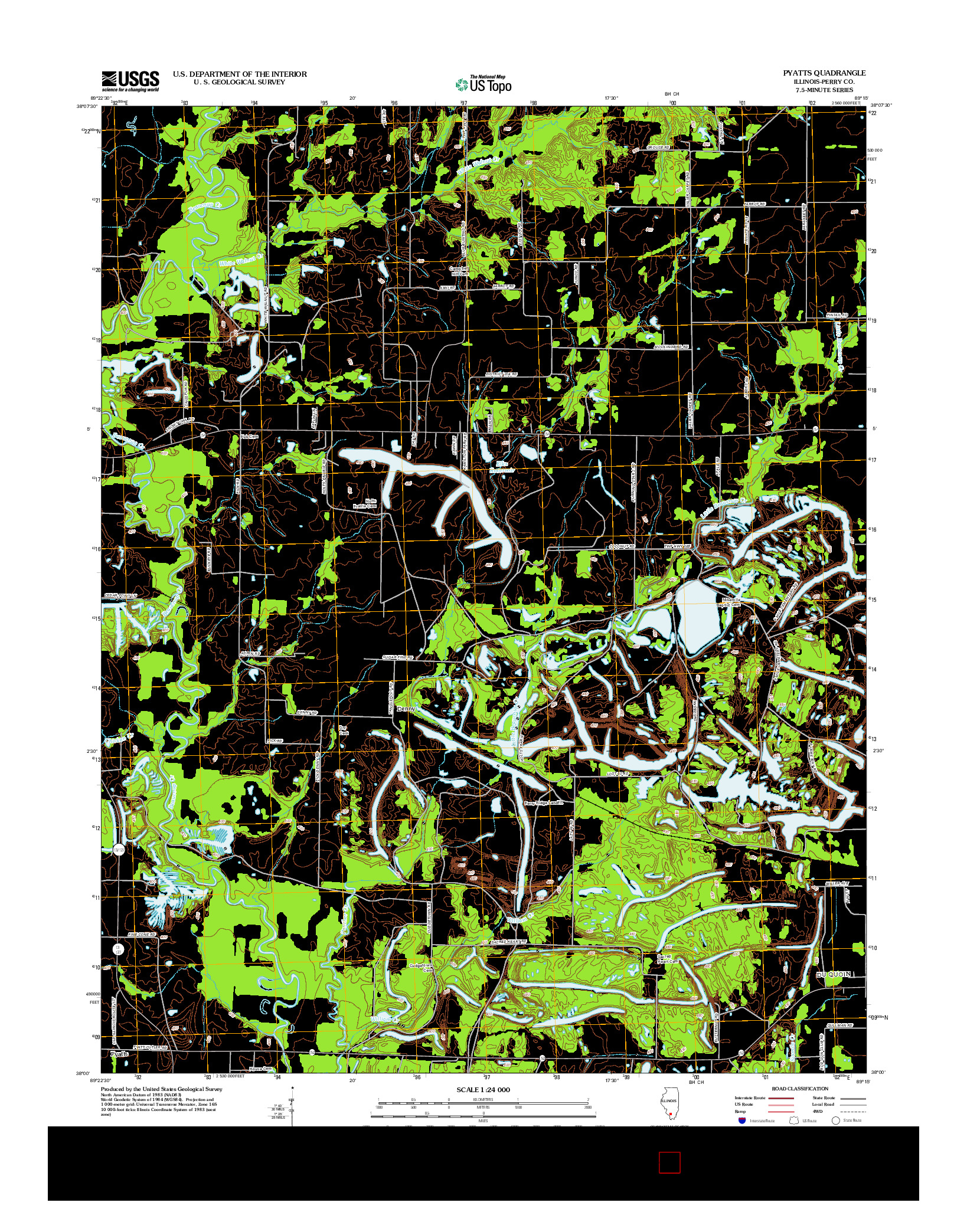 USGS US TOPO 7.5-MINUTE MAP FOR PYATTS, IL 2012