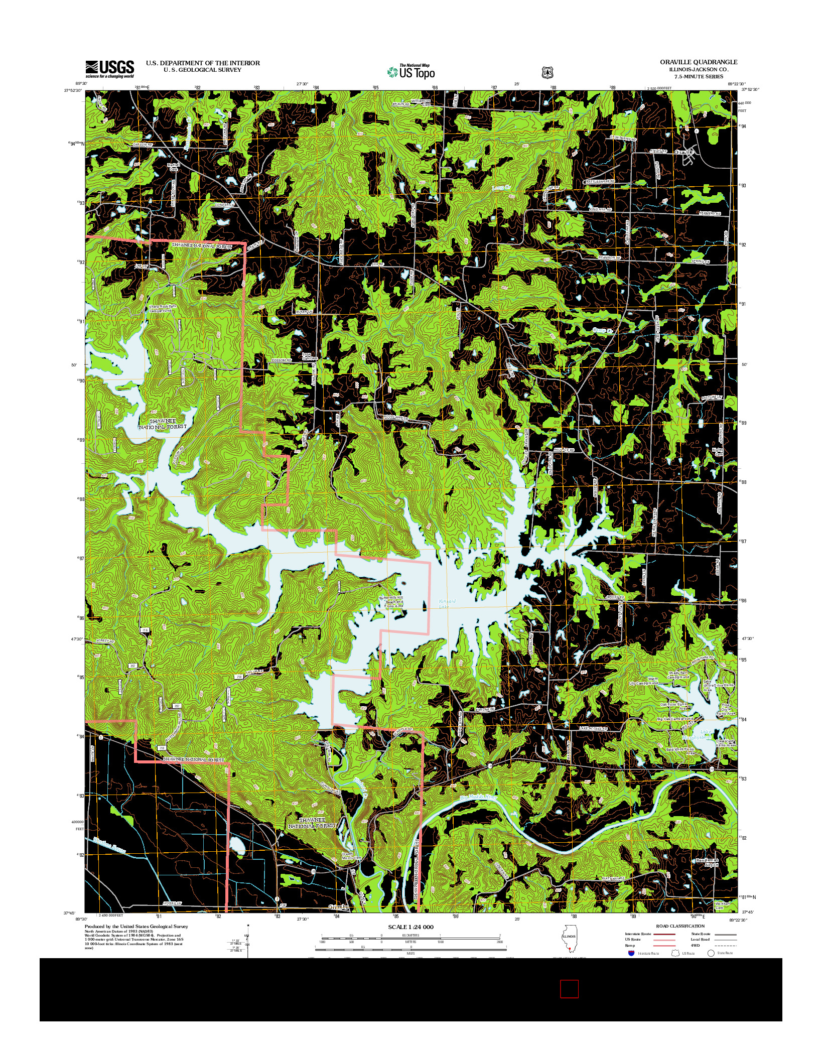 USGS US TOPO 7.5-MINUTE MAP FOR ORAVILLE, IL 2012