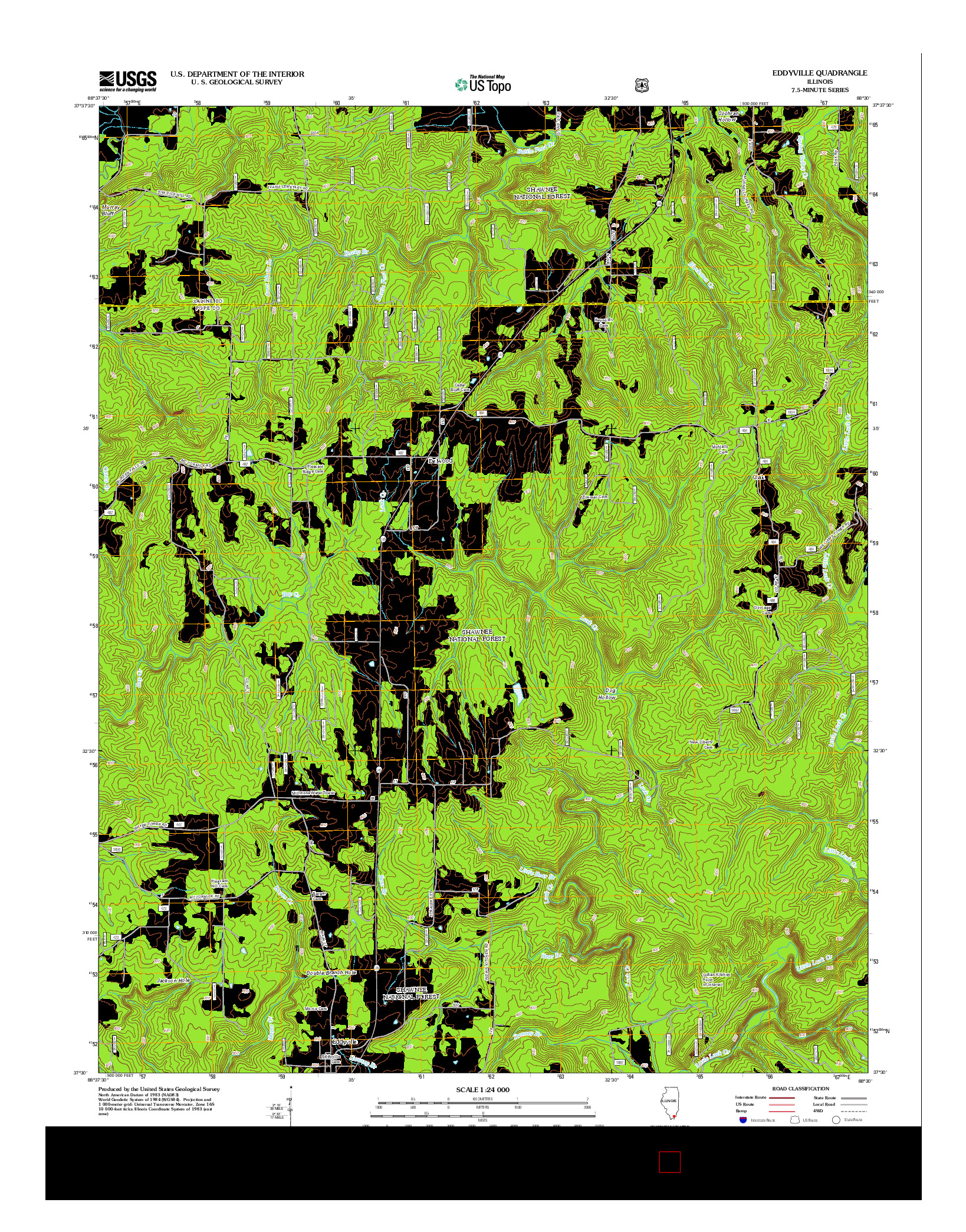 USGS US TOPO 7.5-MINUTE MAP FOR EDDYVILLE, IL 2012