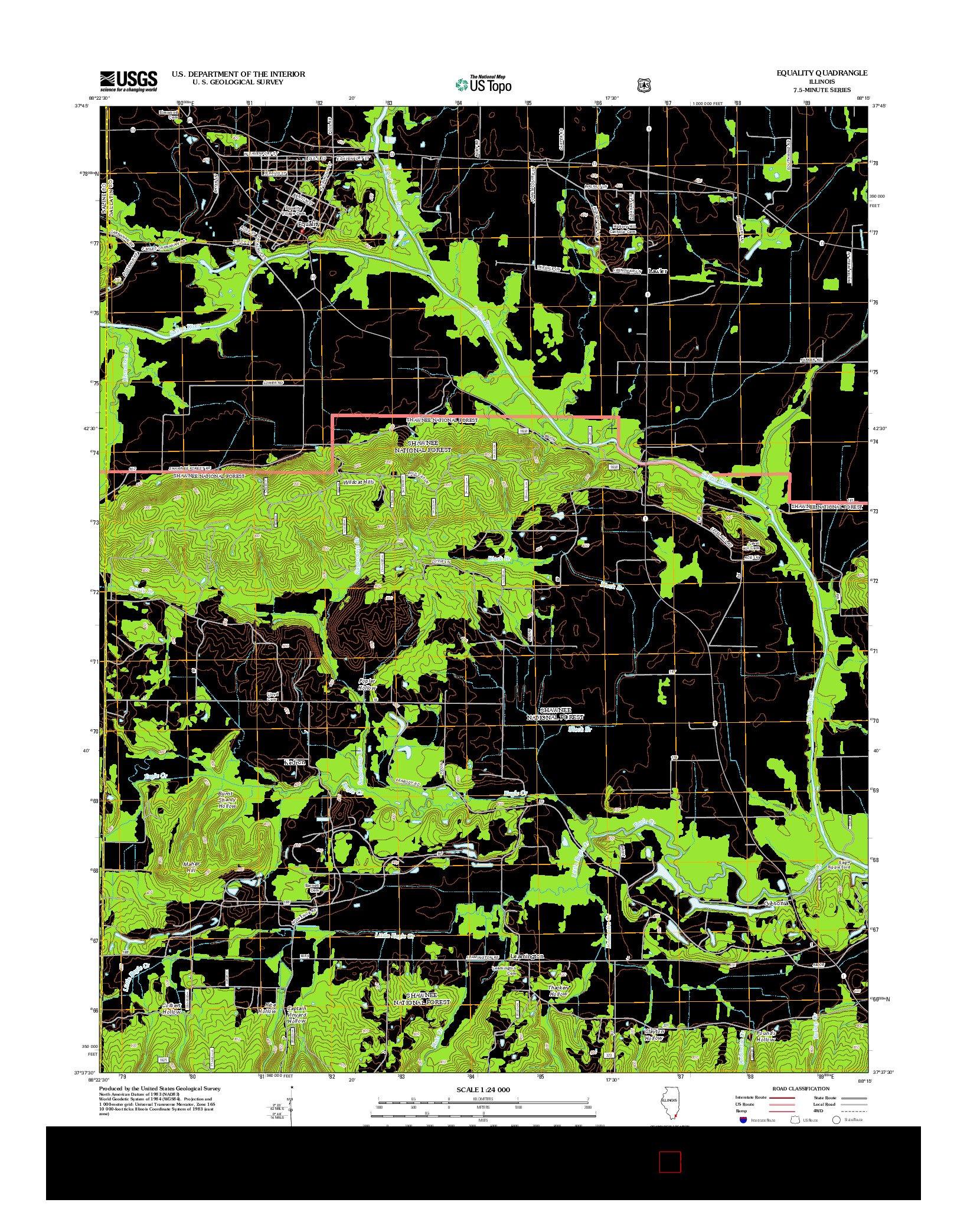 USGS US TOPO 7.5-MINUTE MAP FOR EQUALITY, IL 2012