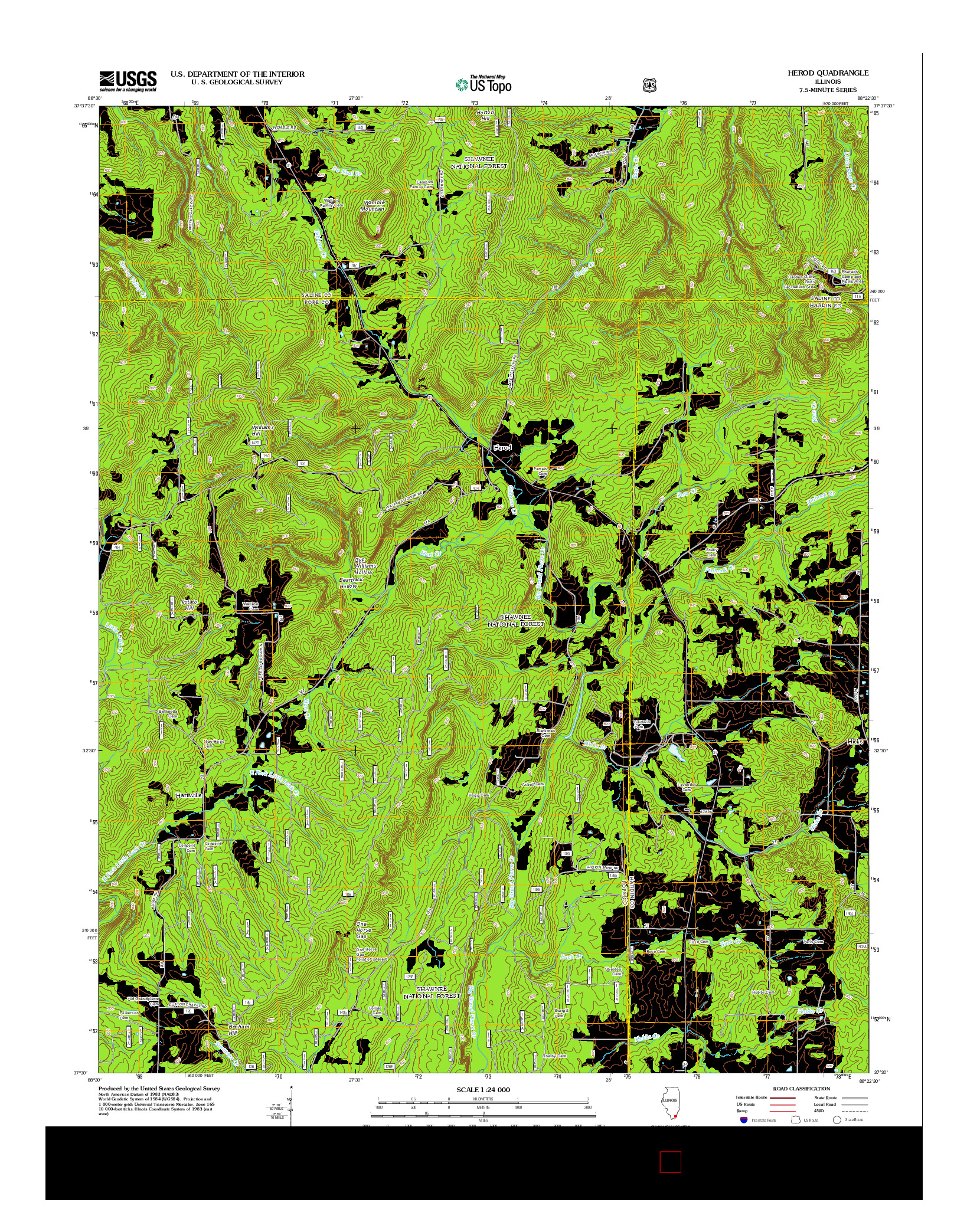 USGS US TOPO 7.5-MINUTE MAP FOR HEROD, IL 2012