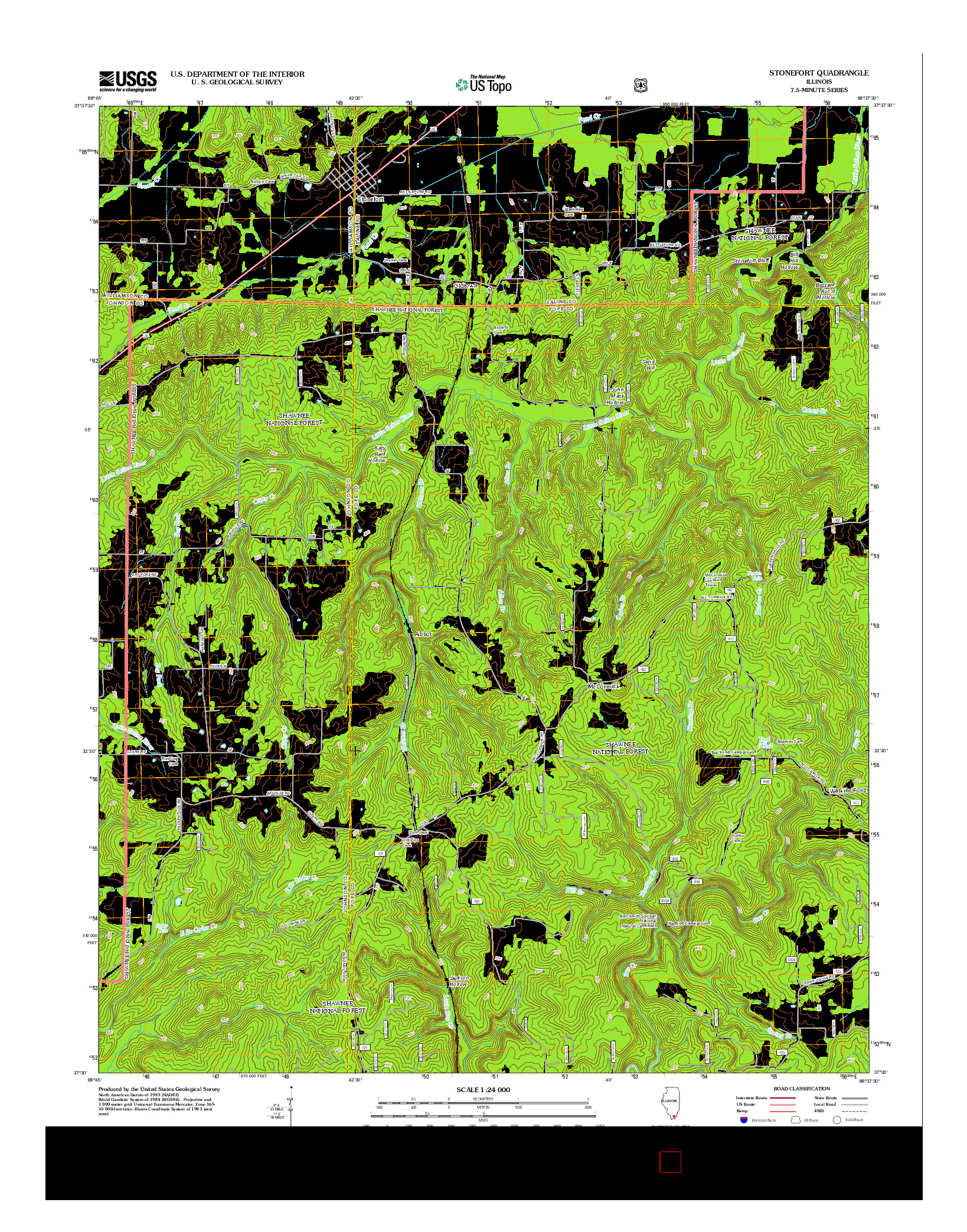 USGS US TOPO 7.5-MINUTE MAP FOR STONEFORT, IL 2012