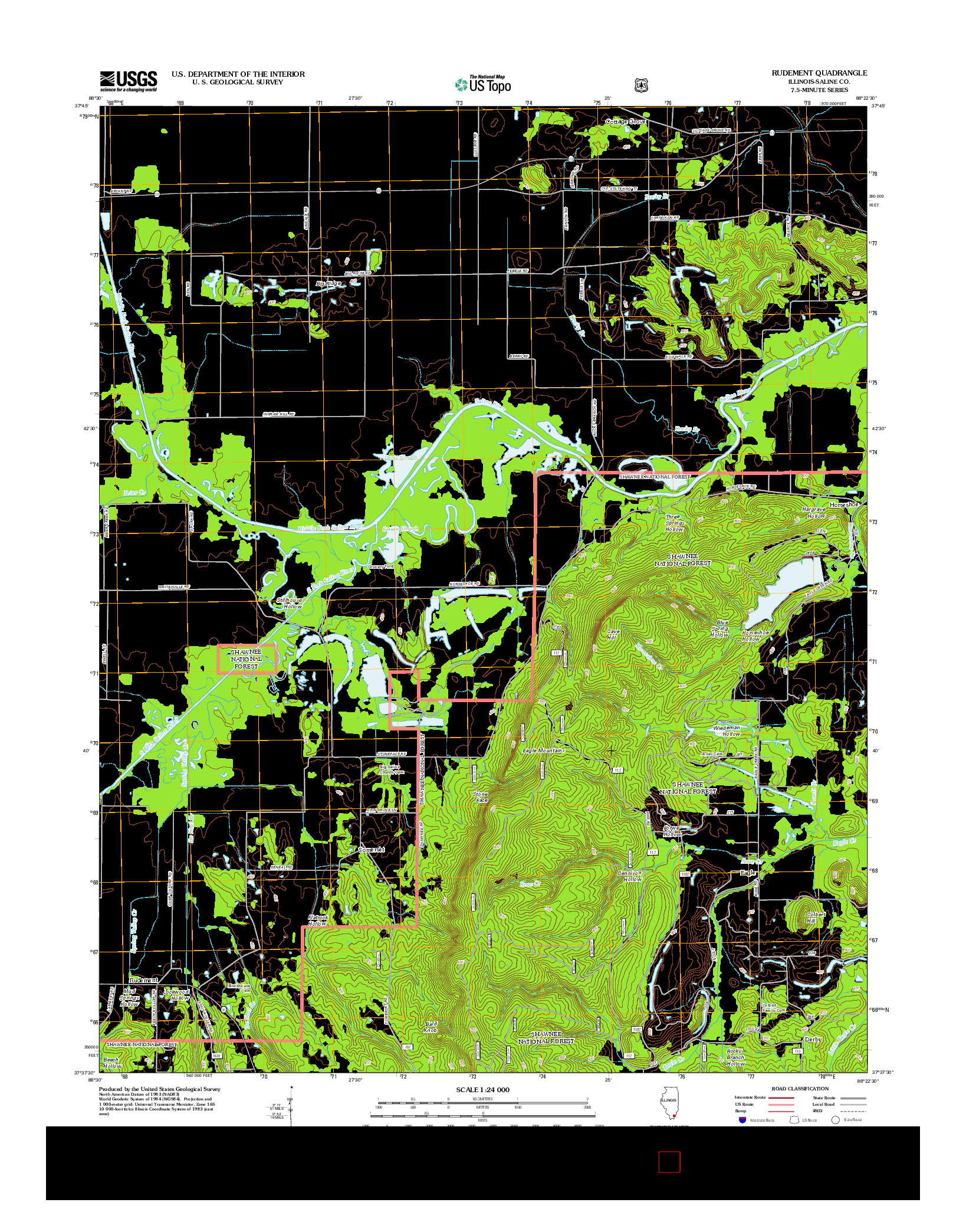 USGS US TOPO 7.5-MINUTE MAP FOR RUDEMENT, IL 2012