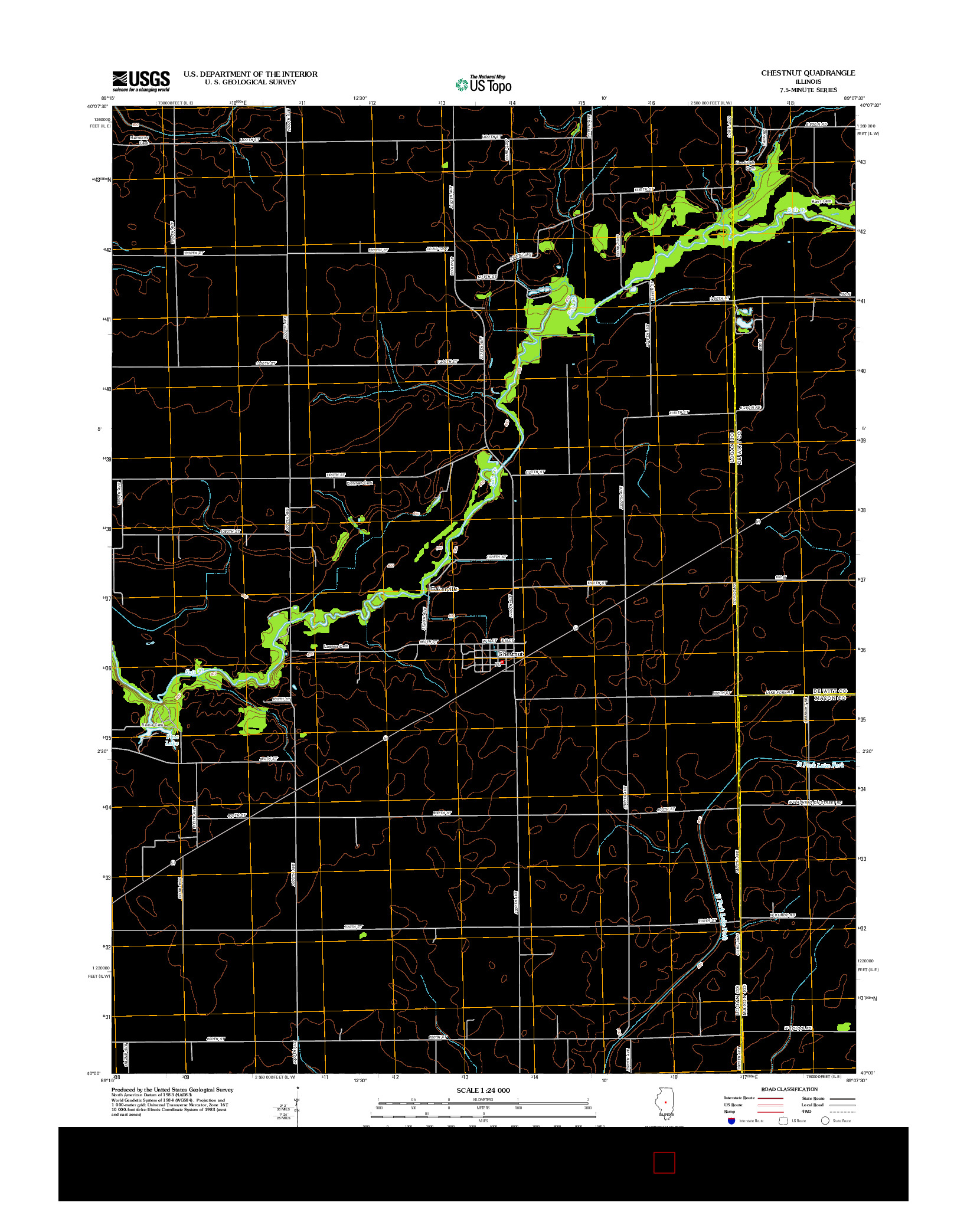 USGS US TOPO 7.5-MINUTE MAP FOR CHESTNUT, IL 2012