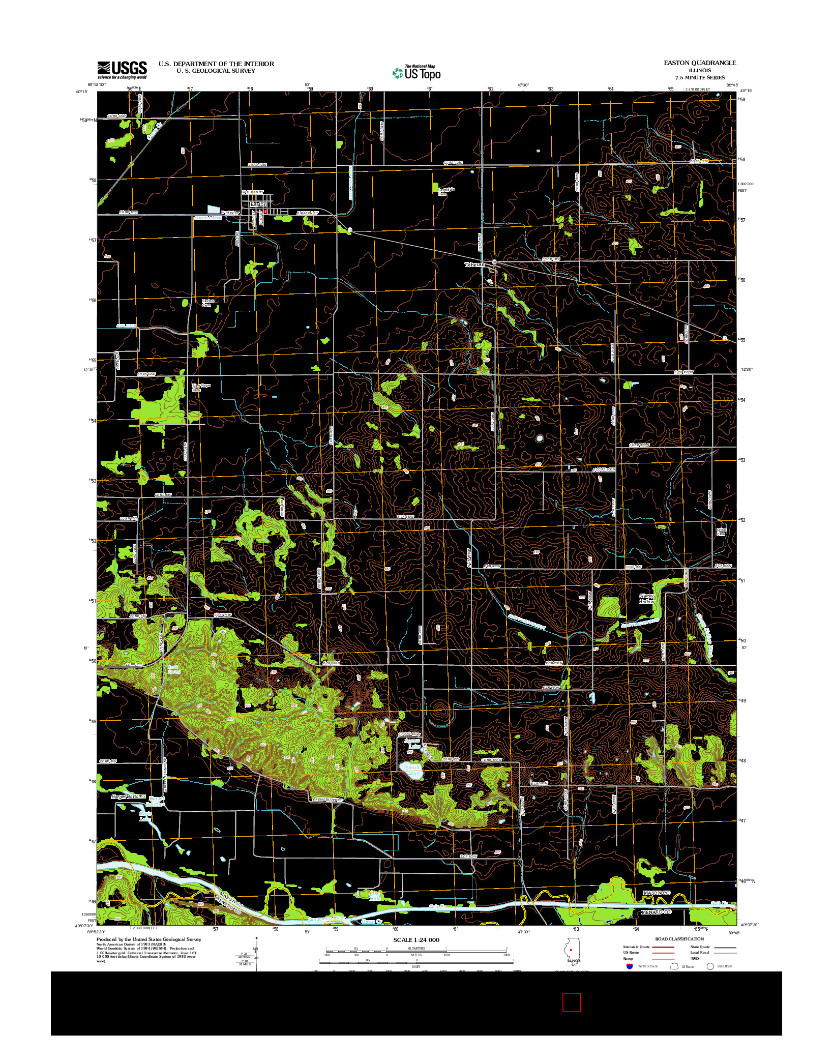 USGS US TOPO 7.5-MINUTE MAP FOR EASTON, IL 2012