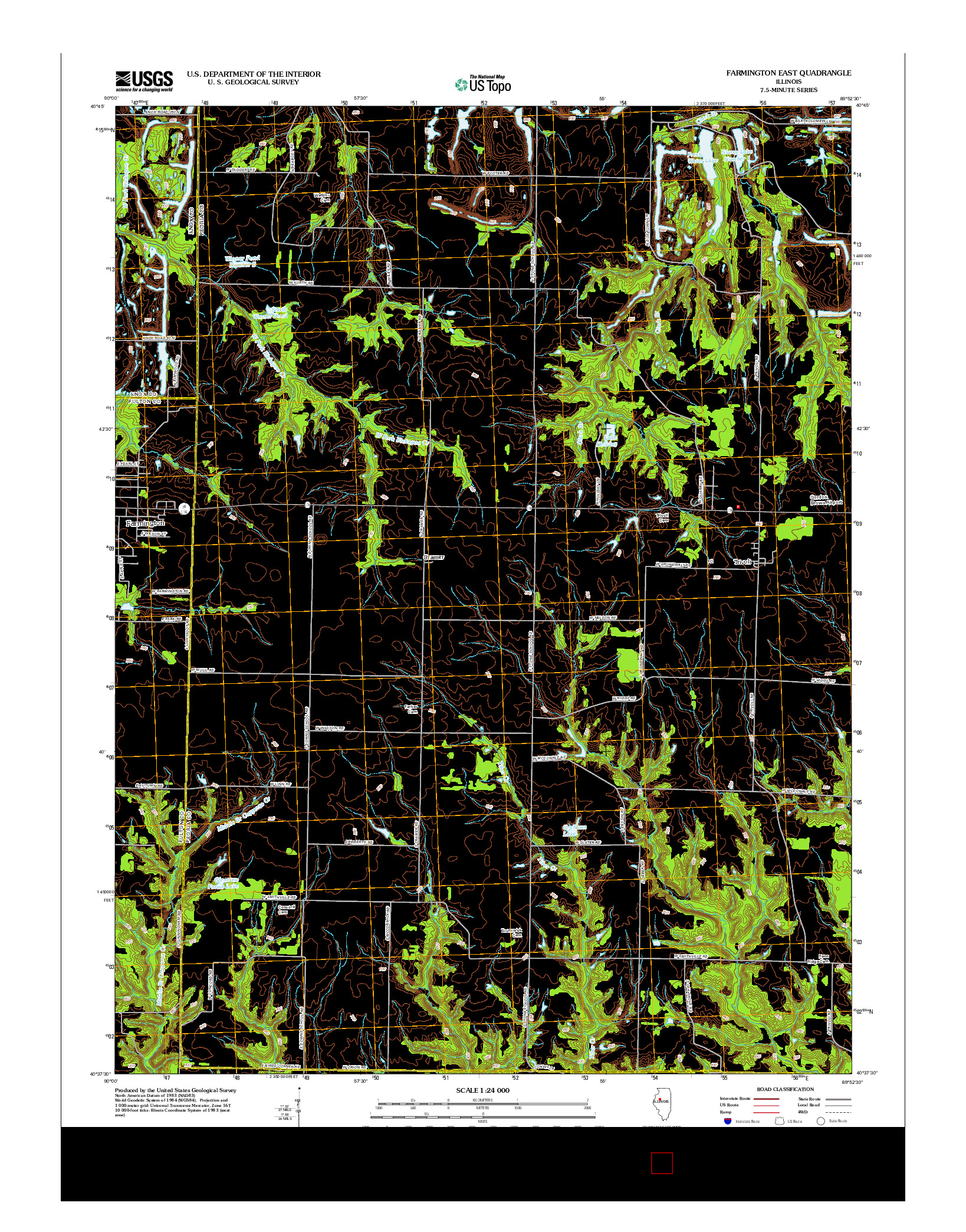 USGS US TOPO 7.5-MINUTE MAP FOR FARMINGTON EAST, IL 2012