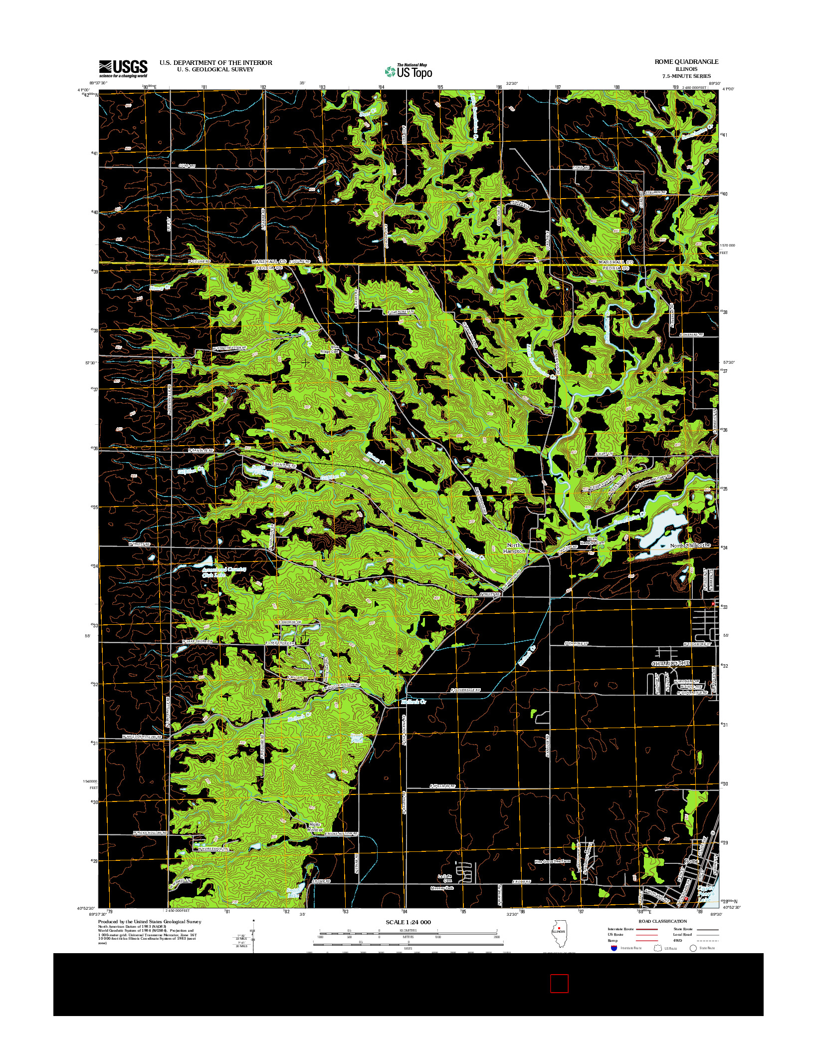 USGS US TOPO 7.5-MINUTE MAP FOR ROME, IL 2012