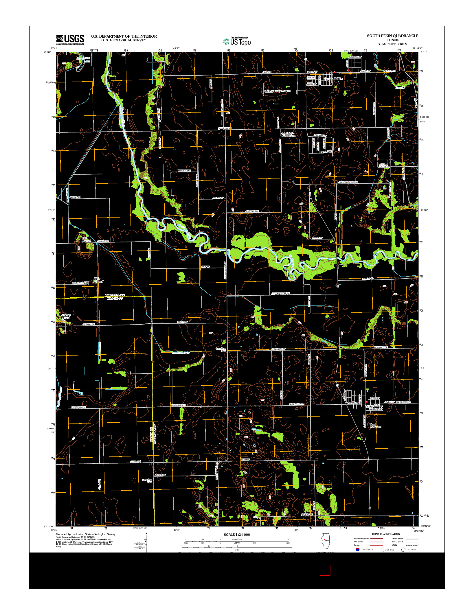 USGS US TOPO 7.5-MINUTE MAP FOR SOUTH PEKIN, IL 2012