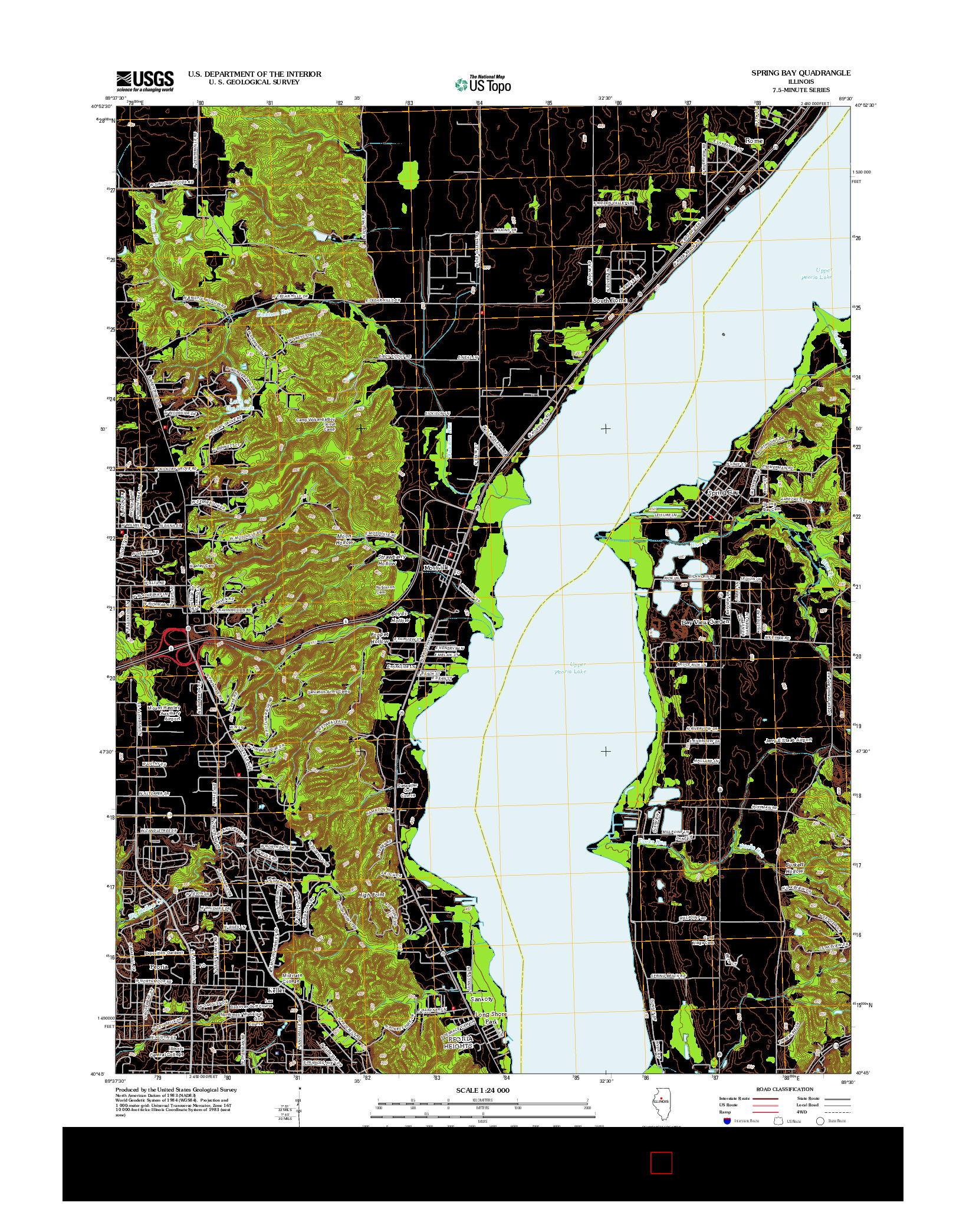 USGS US TOPO 7.5-MINUTE MAP FOR SPRING BAY, IL 2012