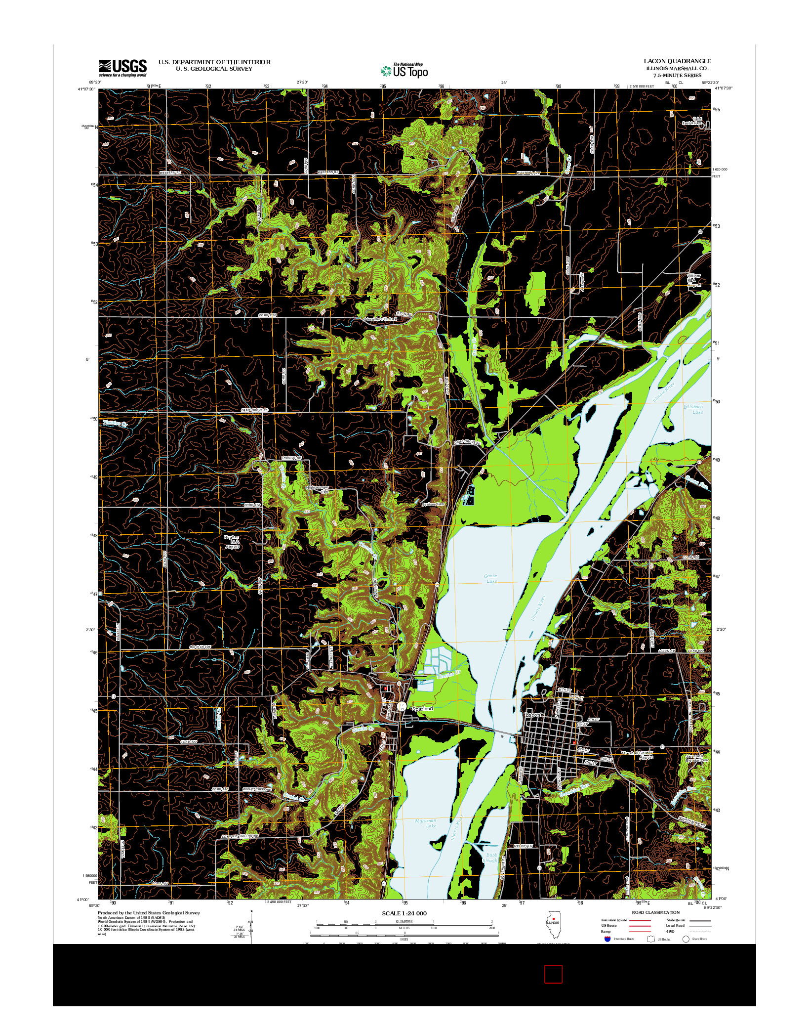 USGS US TOPO 7.5-MINUTE MAP FOR LACON, IL 2012