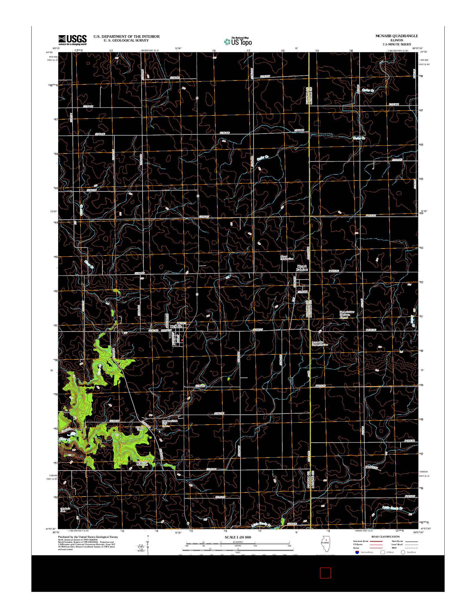 USGS US TOPO 7.5-MINUTE MAP FOR MCNABB, IL 2012