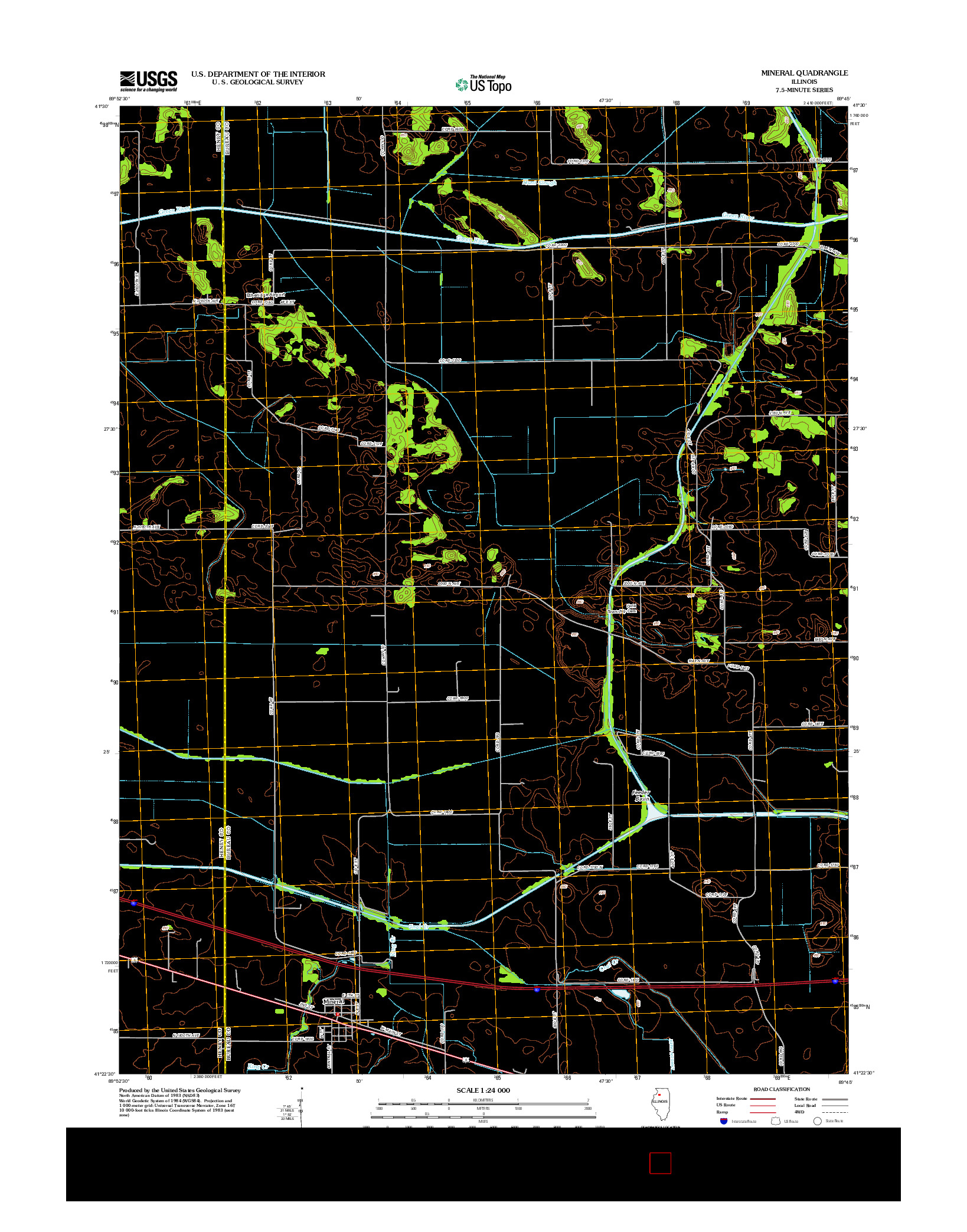 USGS US TOPO 7.5-MINUTE MAP FOR MINERAL, IL 2012