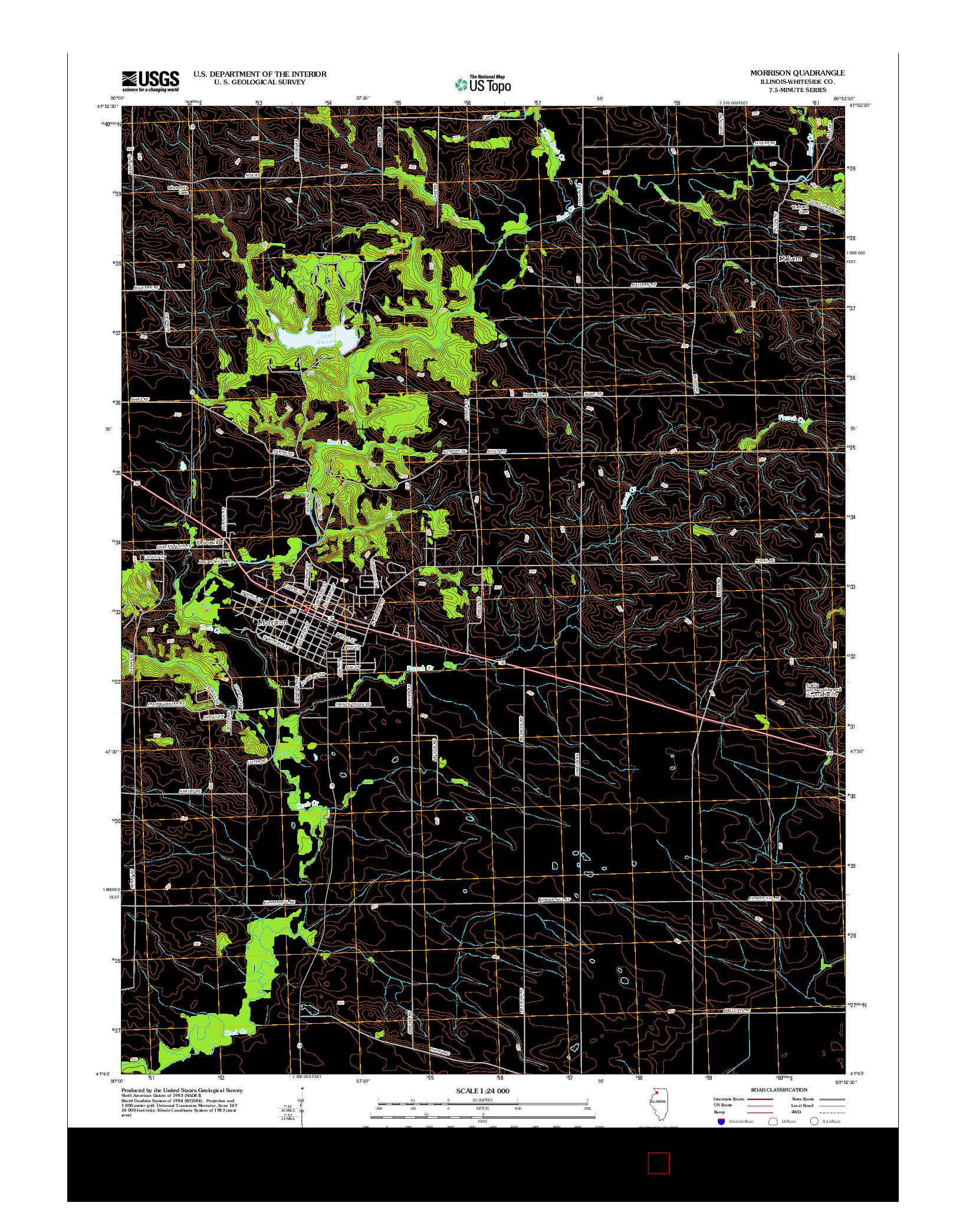 USGS US TOPO 7.5-MINUTE MAP FOR MORRISON, IL 2012