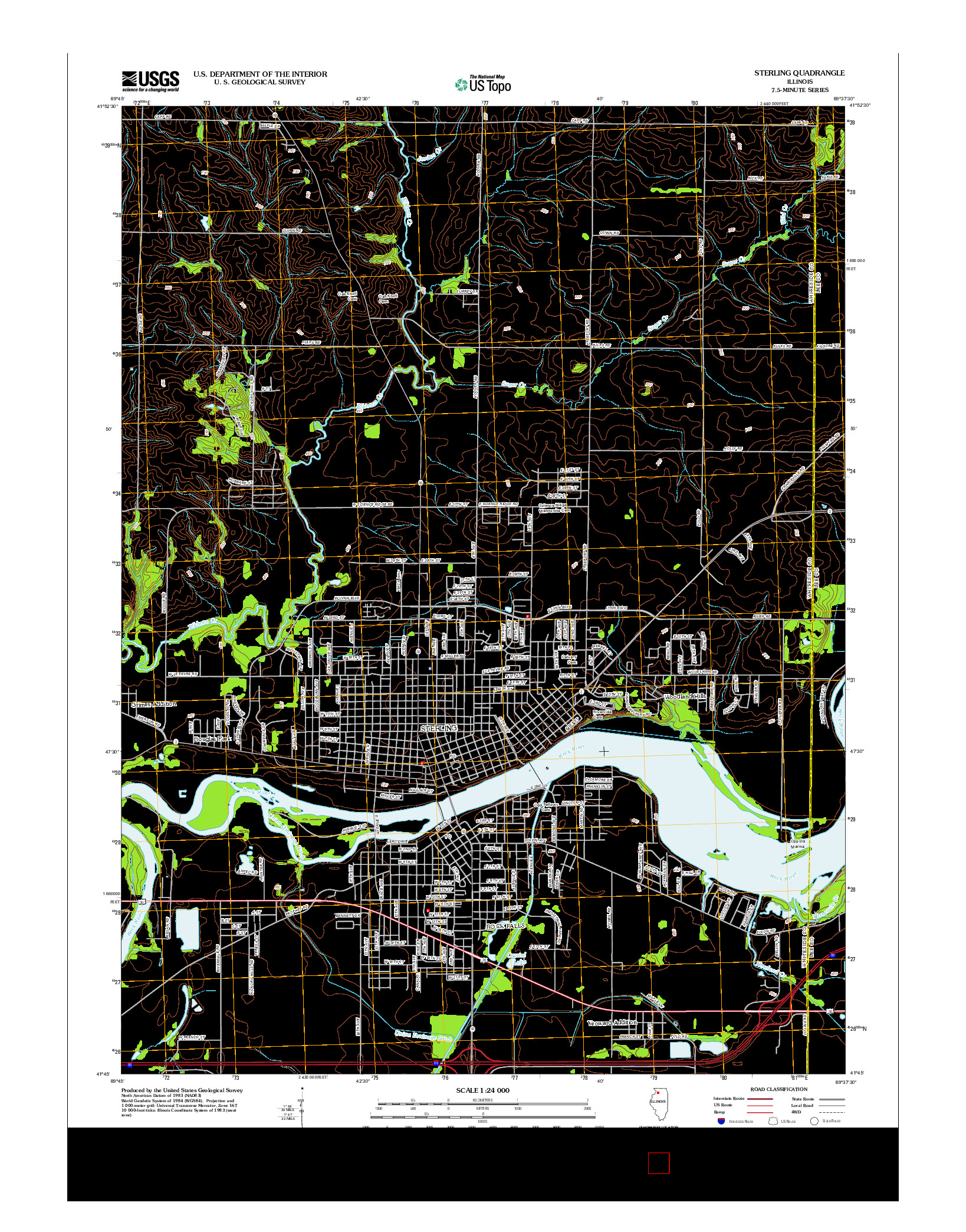 USGS US TOPO 7.5-MINUTE MAP FOR STERLING, IL 2012