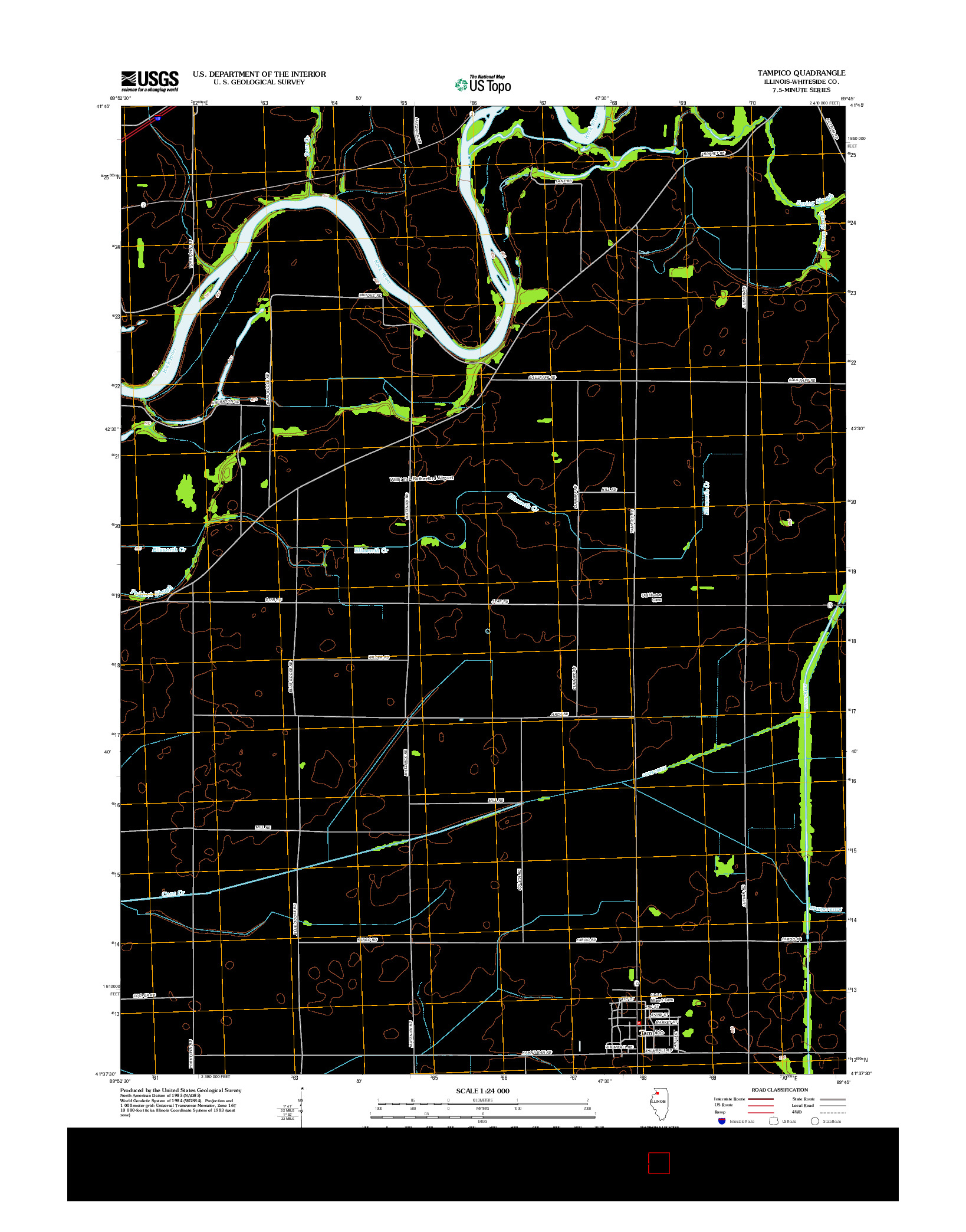 USGS US TOPO 7.5-MINUTE MAP FOR TAMPICO, IL 2012